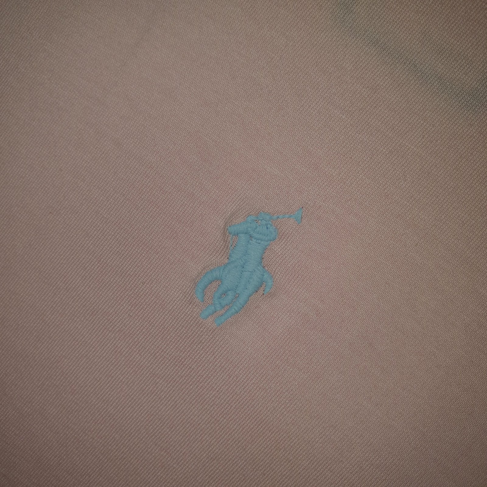 Camiseta Básica Ralph Lauren Masculina Rosa Bebê Pony Azul Neon