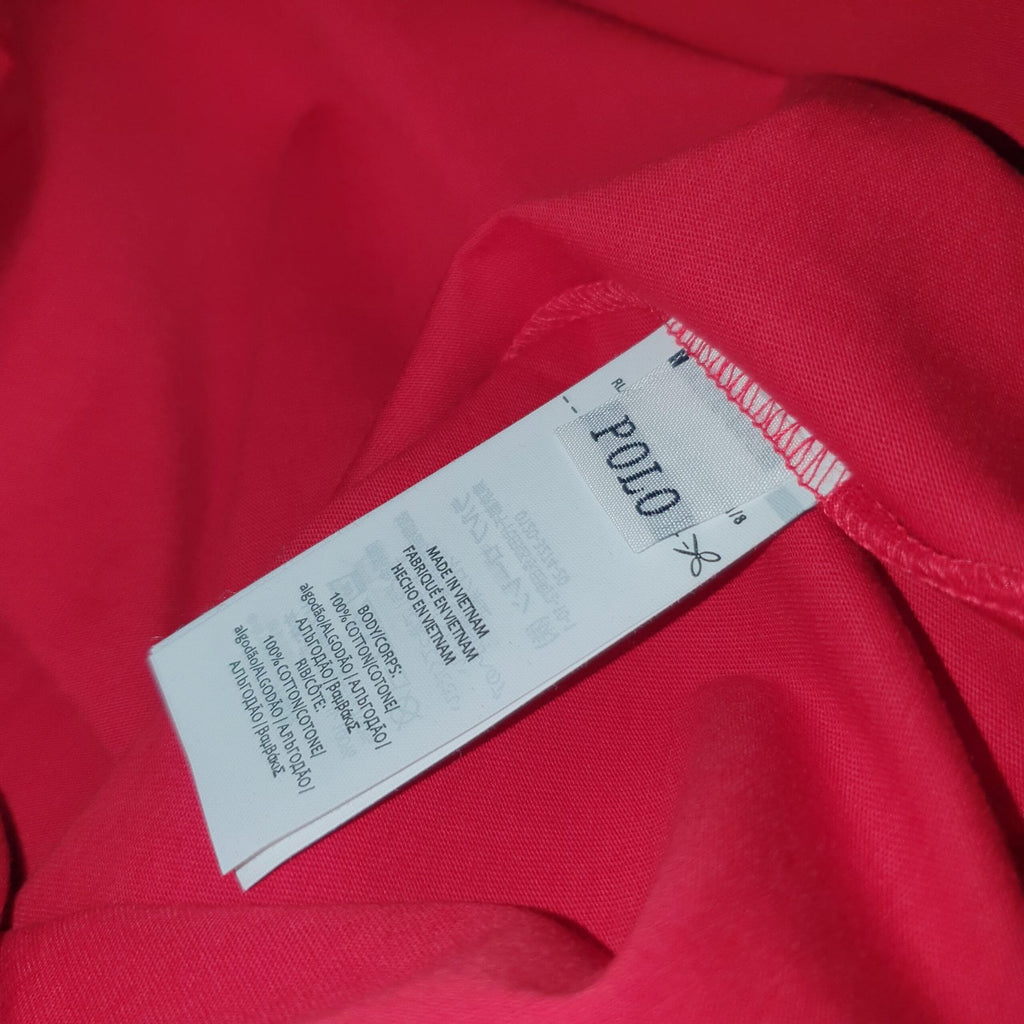 Camiseta Básica Ralph Lauren Masculina Vermelha Pony Amarelo