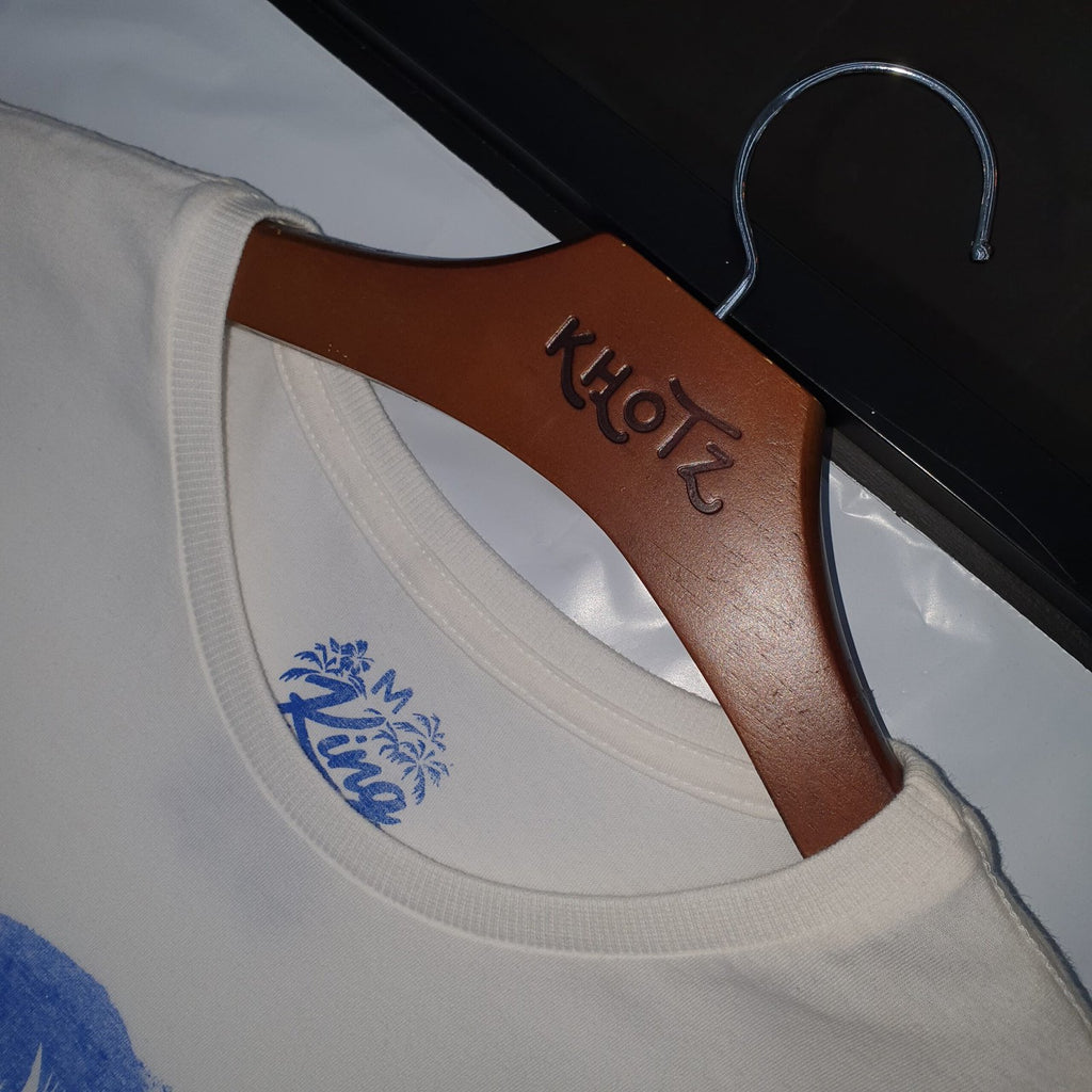Camiseta Básica King&Joe Masculina Branca Estampa Havaí