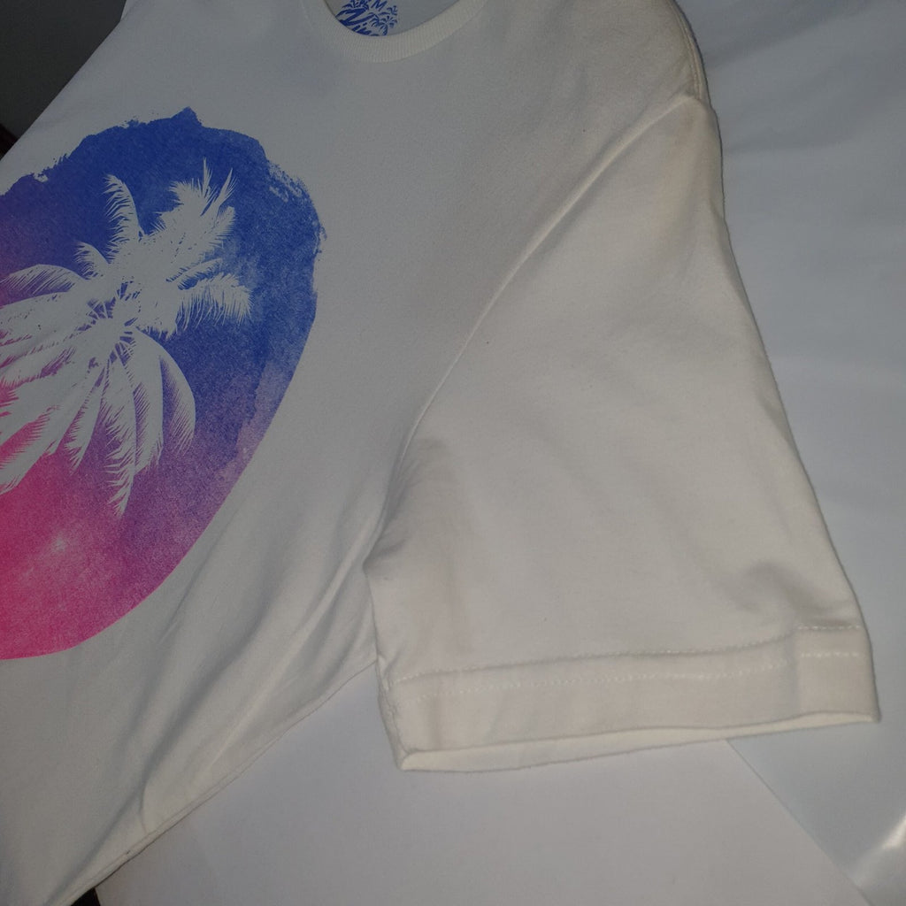 Camiseta Básica King&Joe Masculina Branca Estampa Havaí