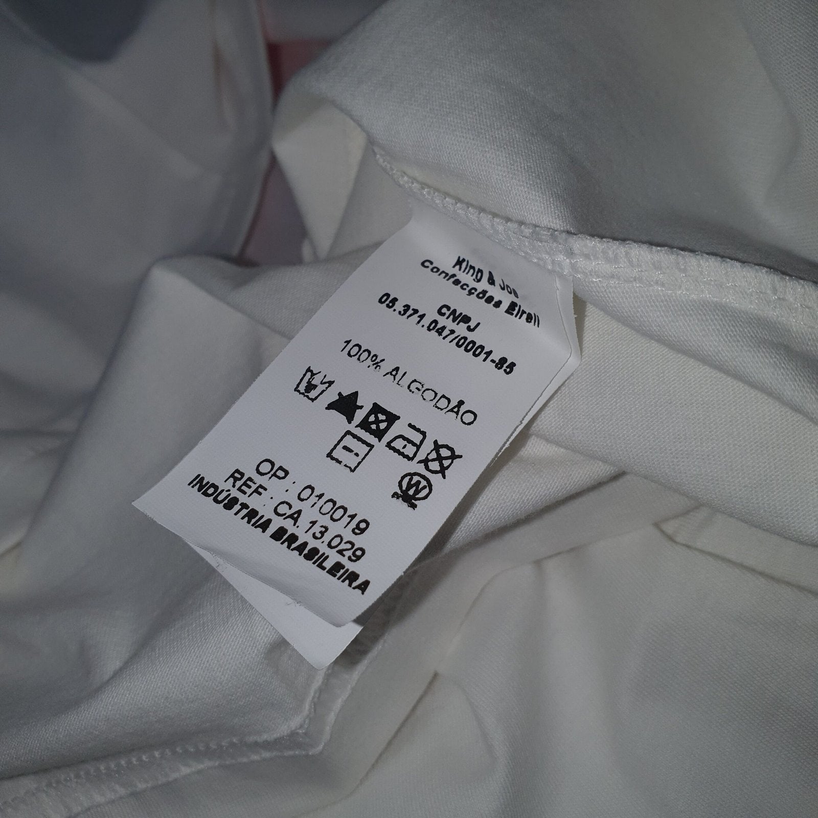 Camiseta Básica King&Joe Masculina Branca Estampa Havaí