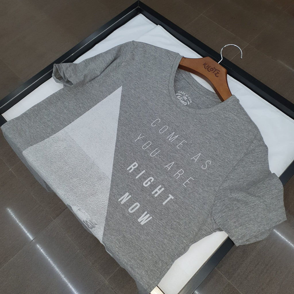 Camiseta Básica King&Joe Masculina Cinza Estampa Comece Agora