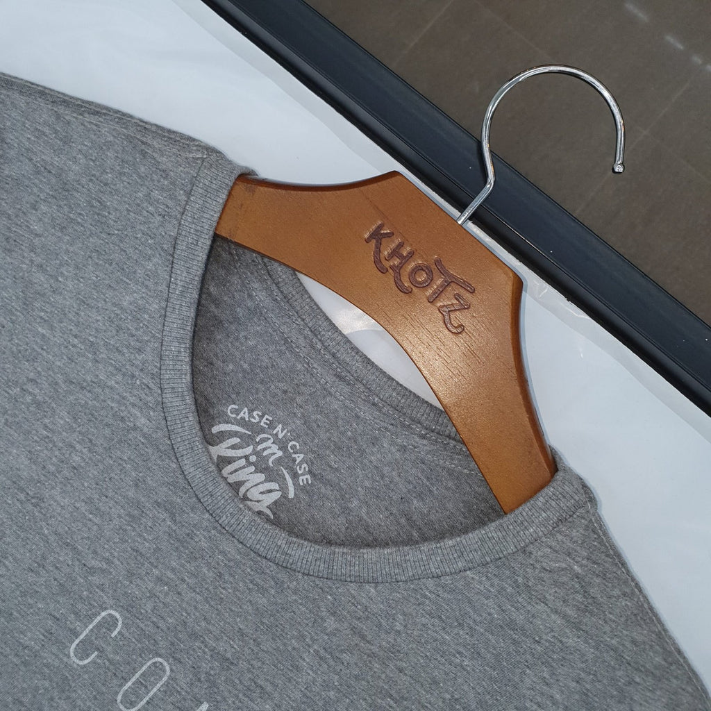 Camiseta Básica King&Joe Masculina Cinza Estampa Comece Agora