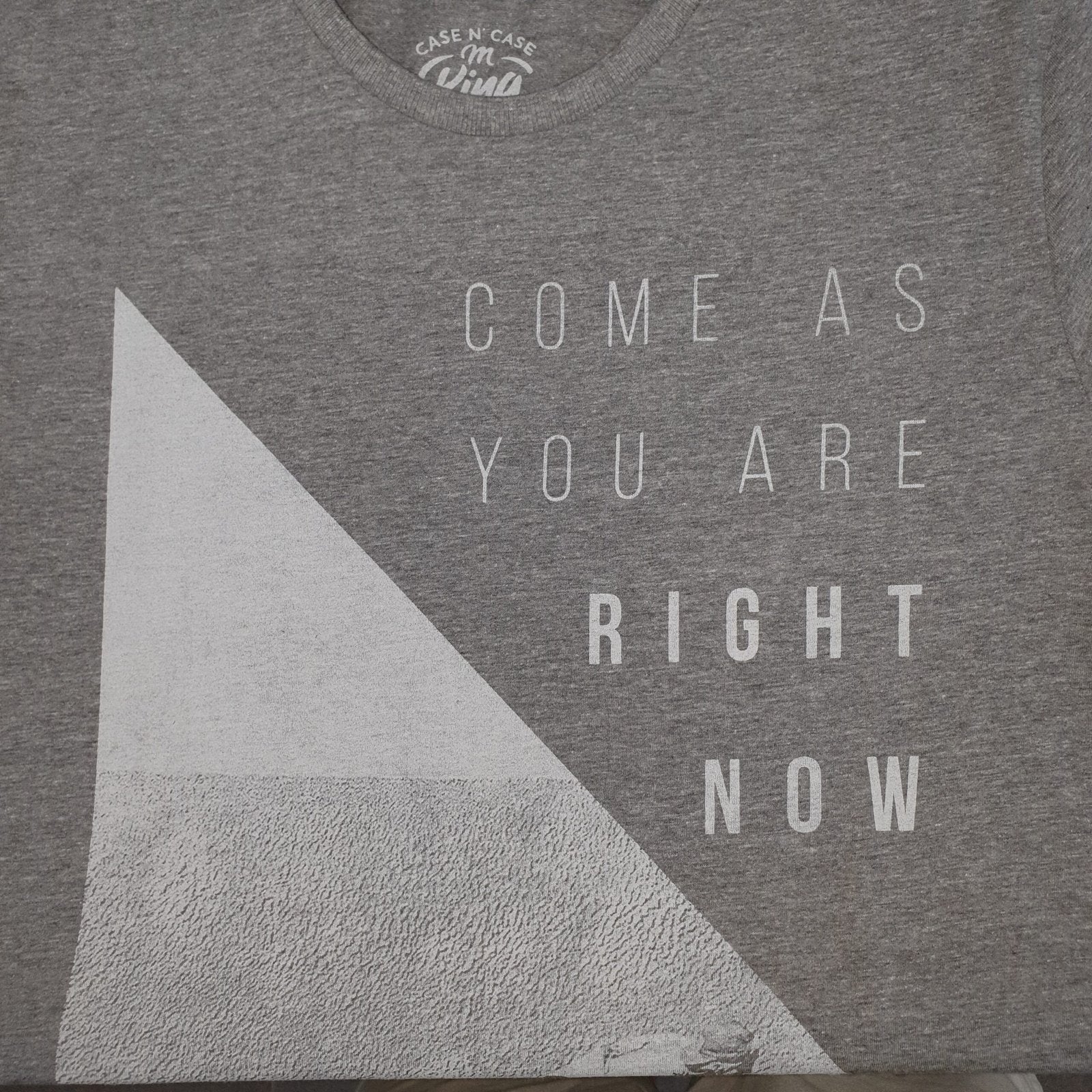 Camiseta Básica King&Joe Masculina Cinza Estampa Comece Agora
