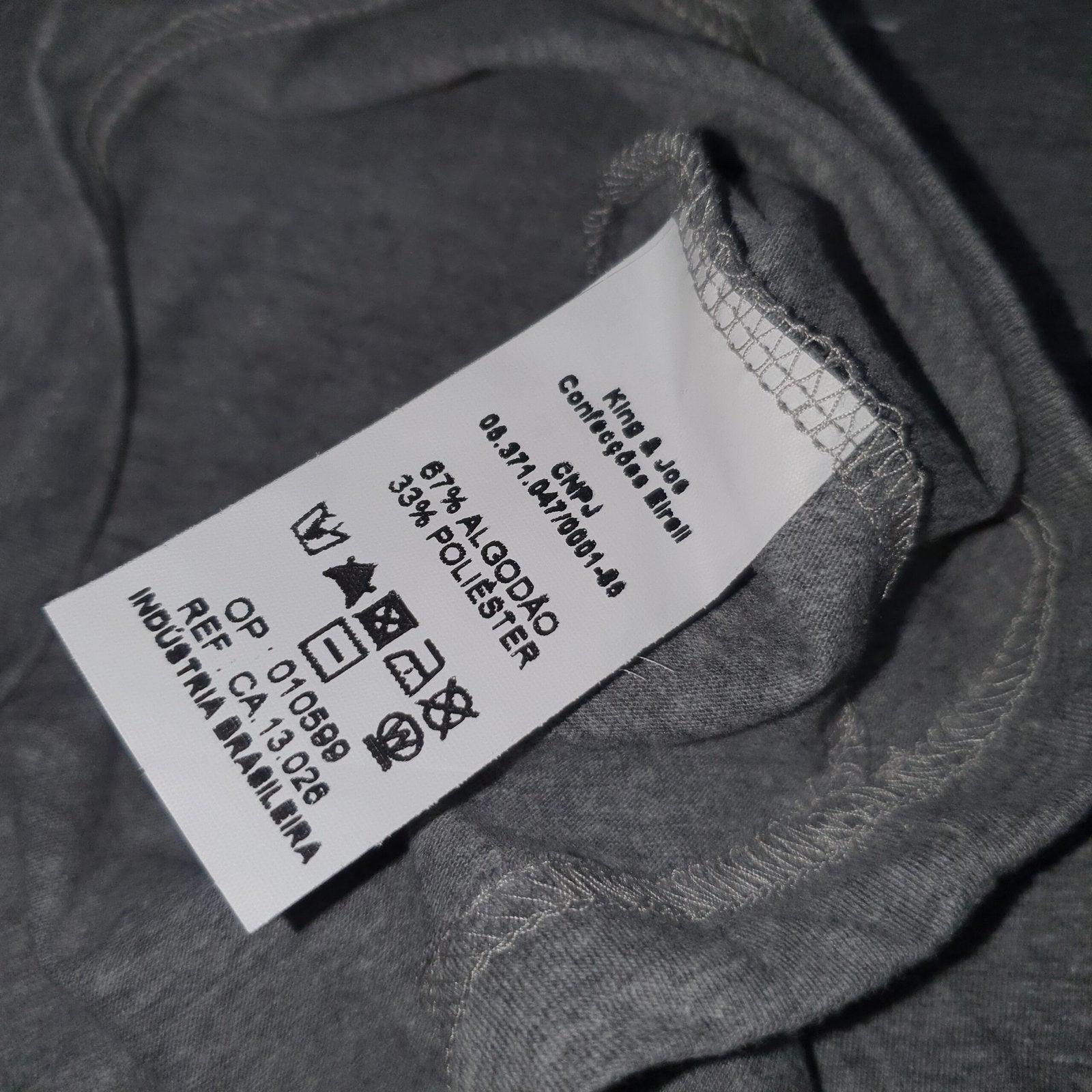Camiseta Básica King&Joe Masculina Cinza Estampa Comece Agora