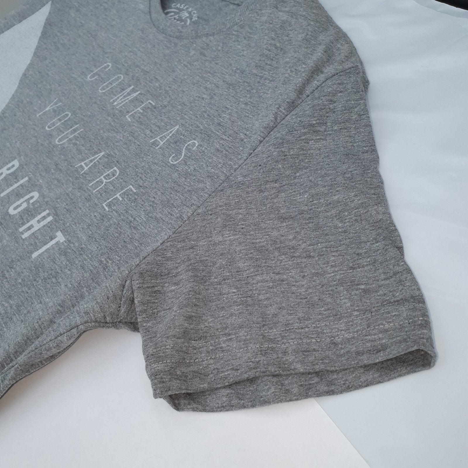 Camiseta Básica King&Joe Masculina Cinza Estampa Comece Agora