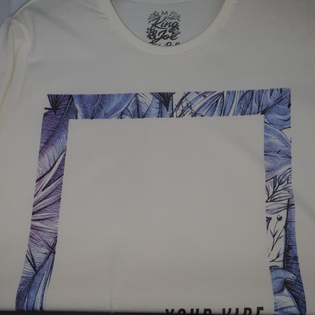 Camiseta Básica King&Joe Masculina Branca Estampa Praia
