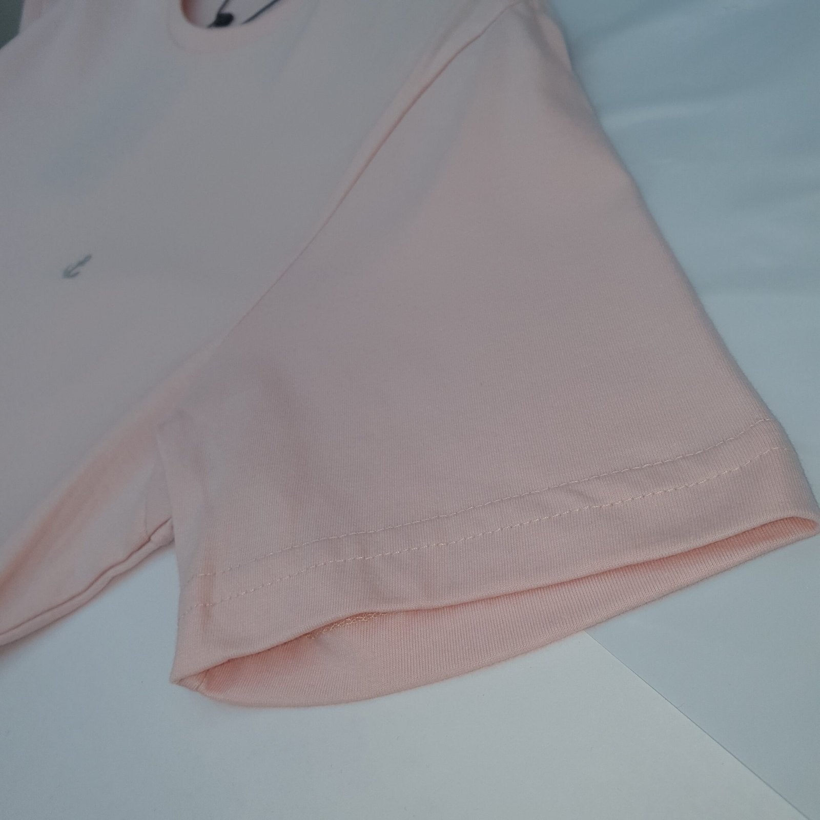 Camiseta Básica king&Joe Masculina Rosa Bebê Logo Cinza