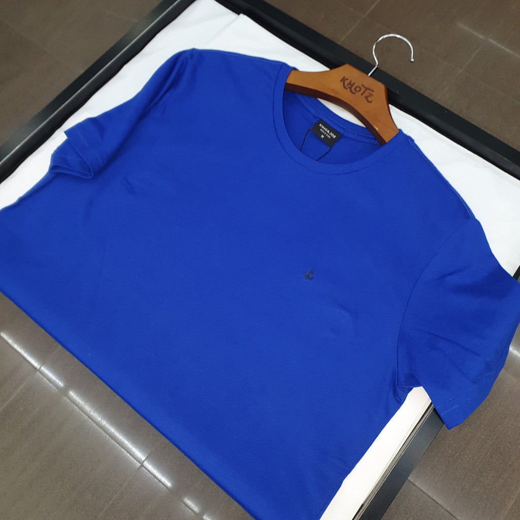Camiseta Básica King&Joe Masculina Azul Royal Logo Marinho