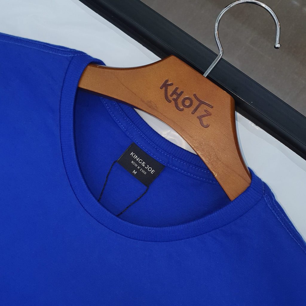 Camiseta Básica King&Joe Masculina Azul Royal Logo Marinho