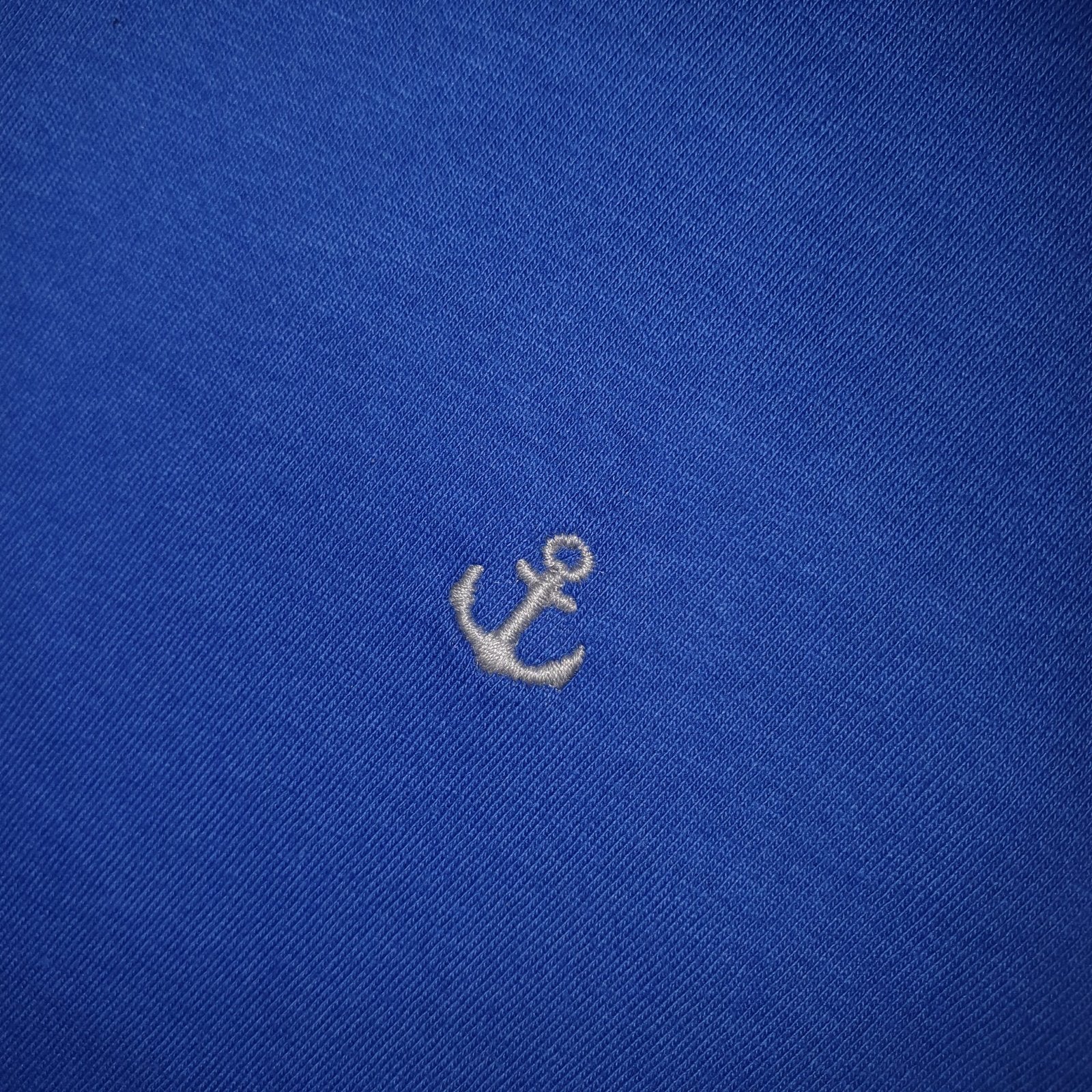 Camiseta Básica King&Joe Masculina Azul Oceano Logo Cinza
