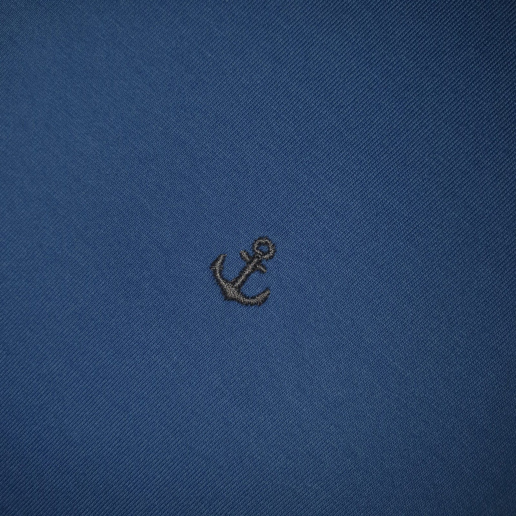 Camiseta Básica king&Joe Masculina Azul Cinzento Logo Cinza