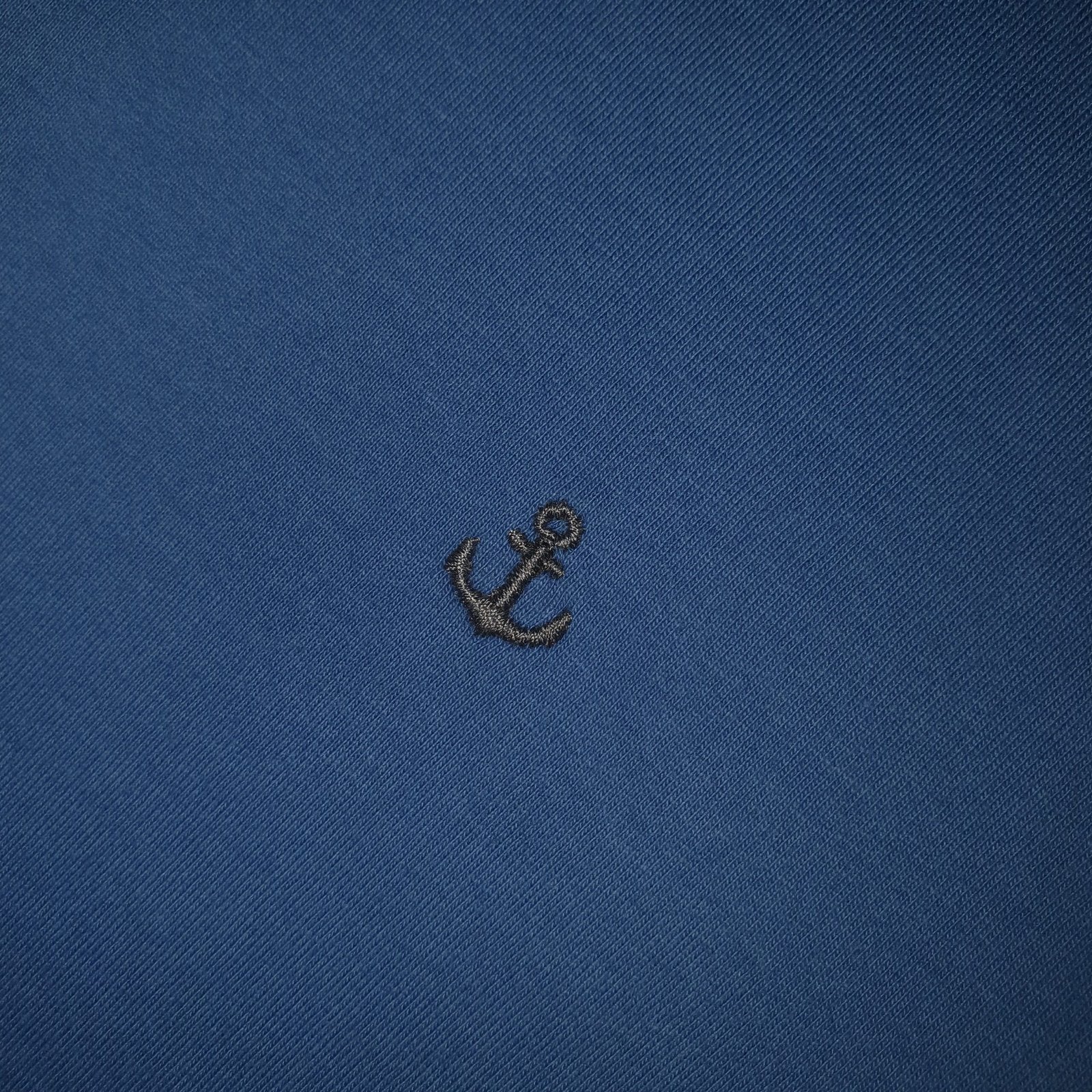 Camiseta Básica king&Joe Masculina Azul Cinzento Logo Cinza