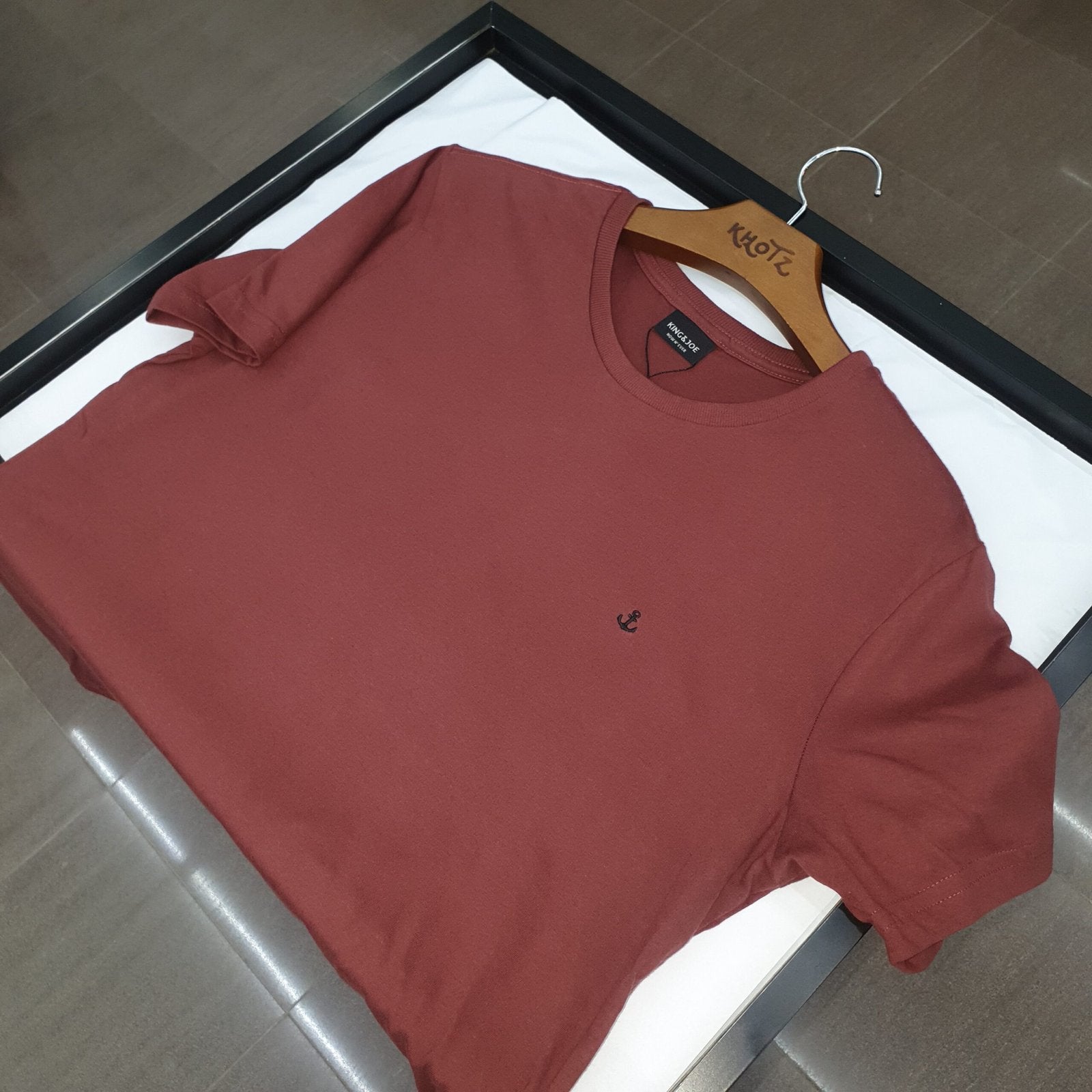Camiseta Básica king&Joe Masculina Telha Logo Preto