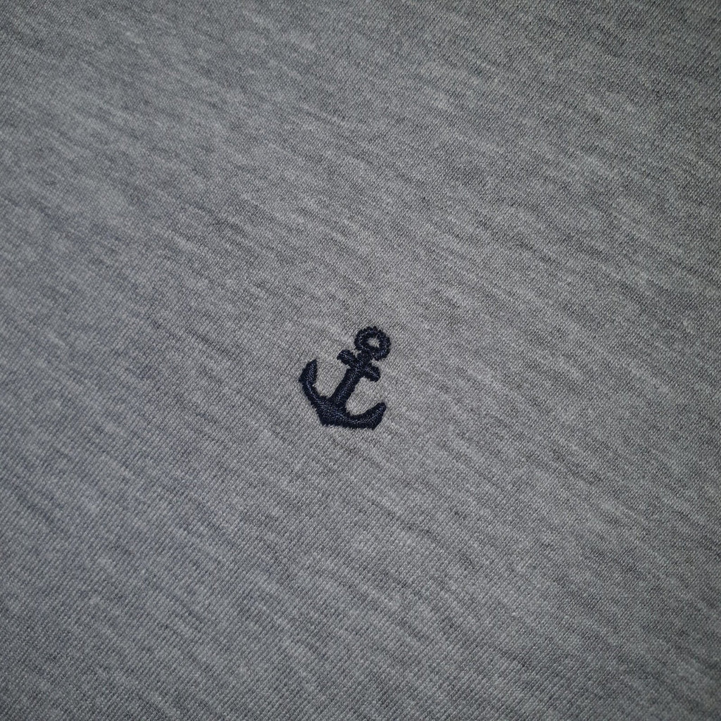 Camiseta Básica king&Joe Masculina Cinza Logo Marinho