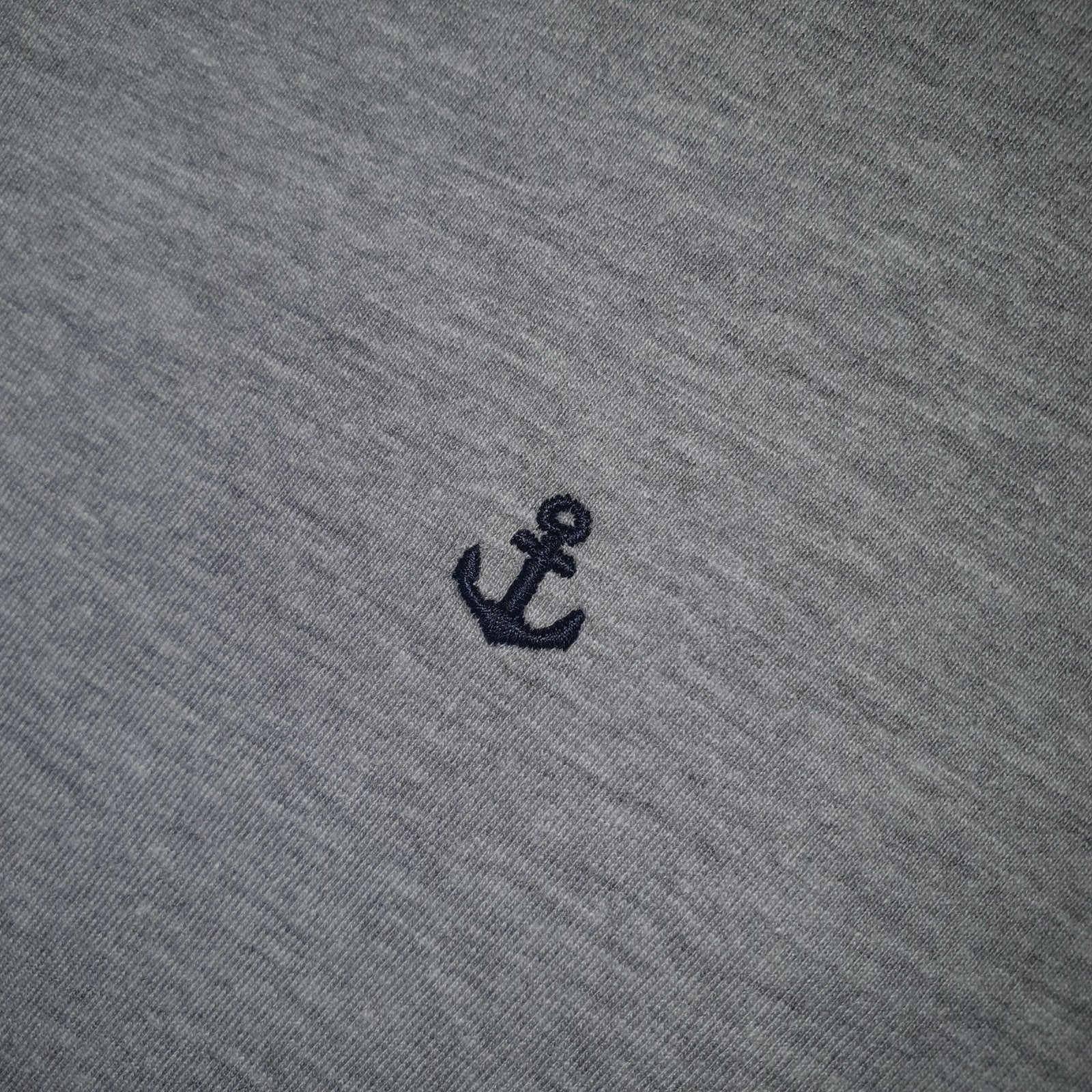 Camiseta Básica king&Joe Masculina Cinza Logo Marinho