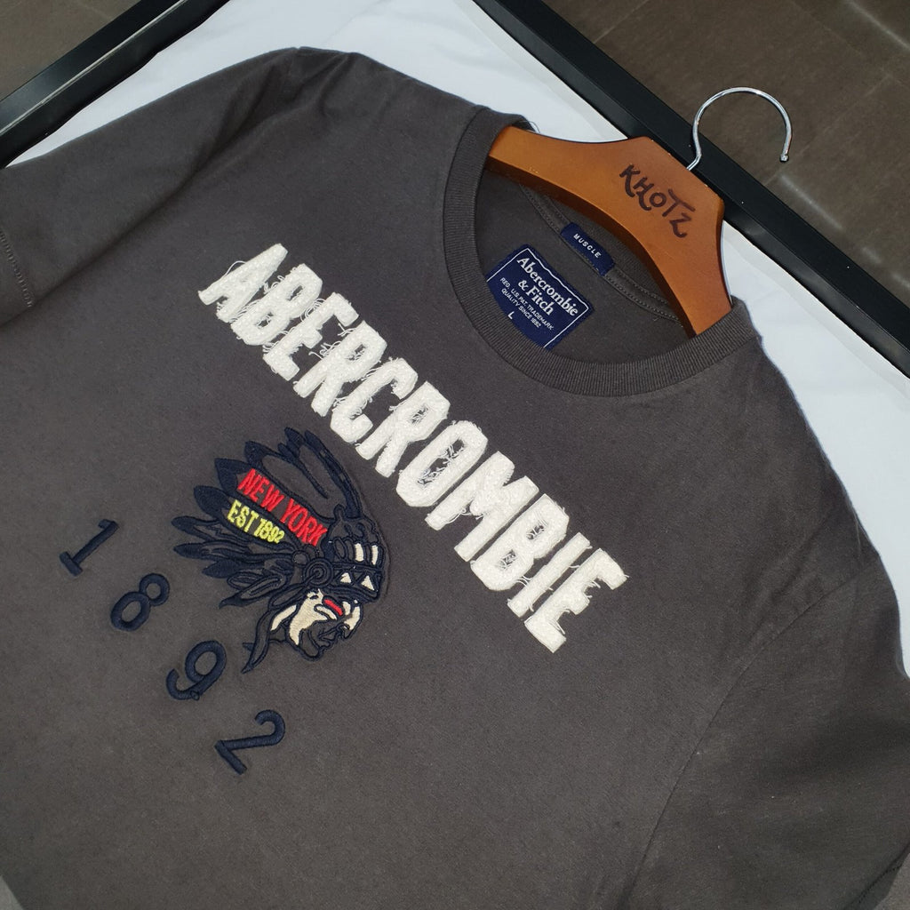 Camiseta Abercrombie Masculina Chumbo Estampa Índio 1892