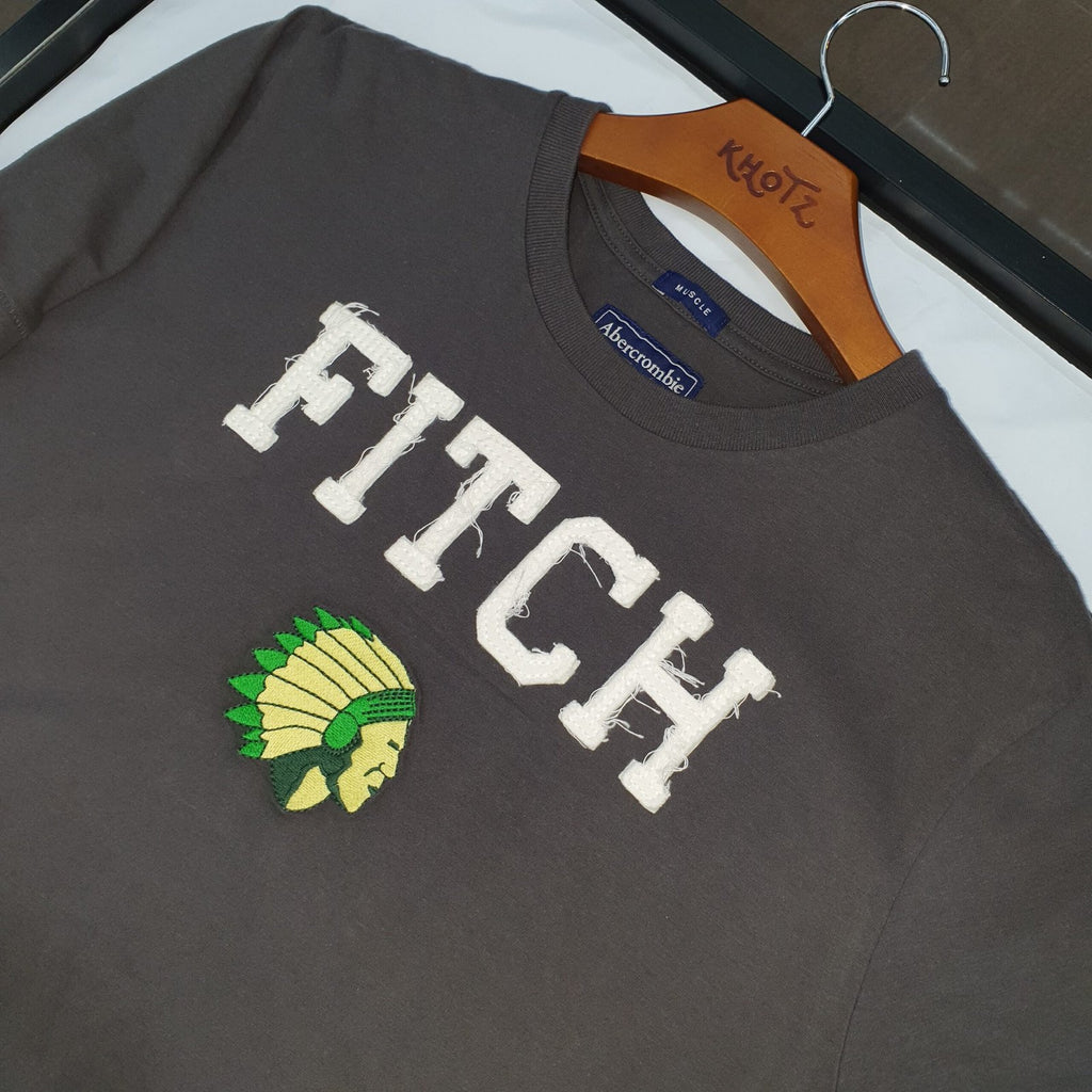 Camiseta Abercrombie Masculina Chumbo Estampa Índio