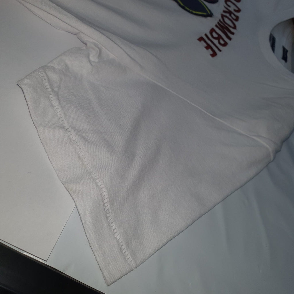 Camiseta Abercrombie Masculina Branca Estampa Pranchas