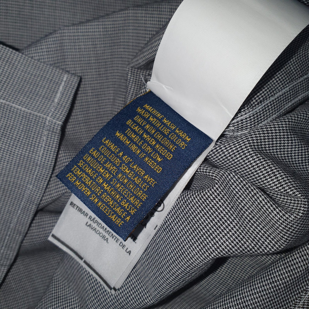 Camisa Ralph Lauren Masculina Tecido Maquinetado Chumbo Pony Lilás