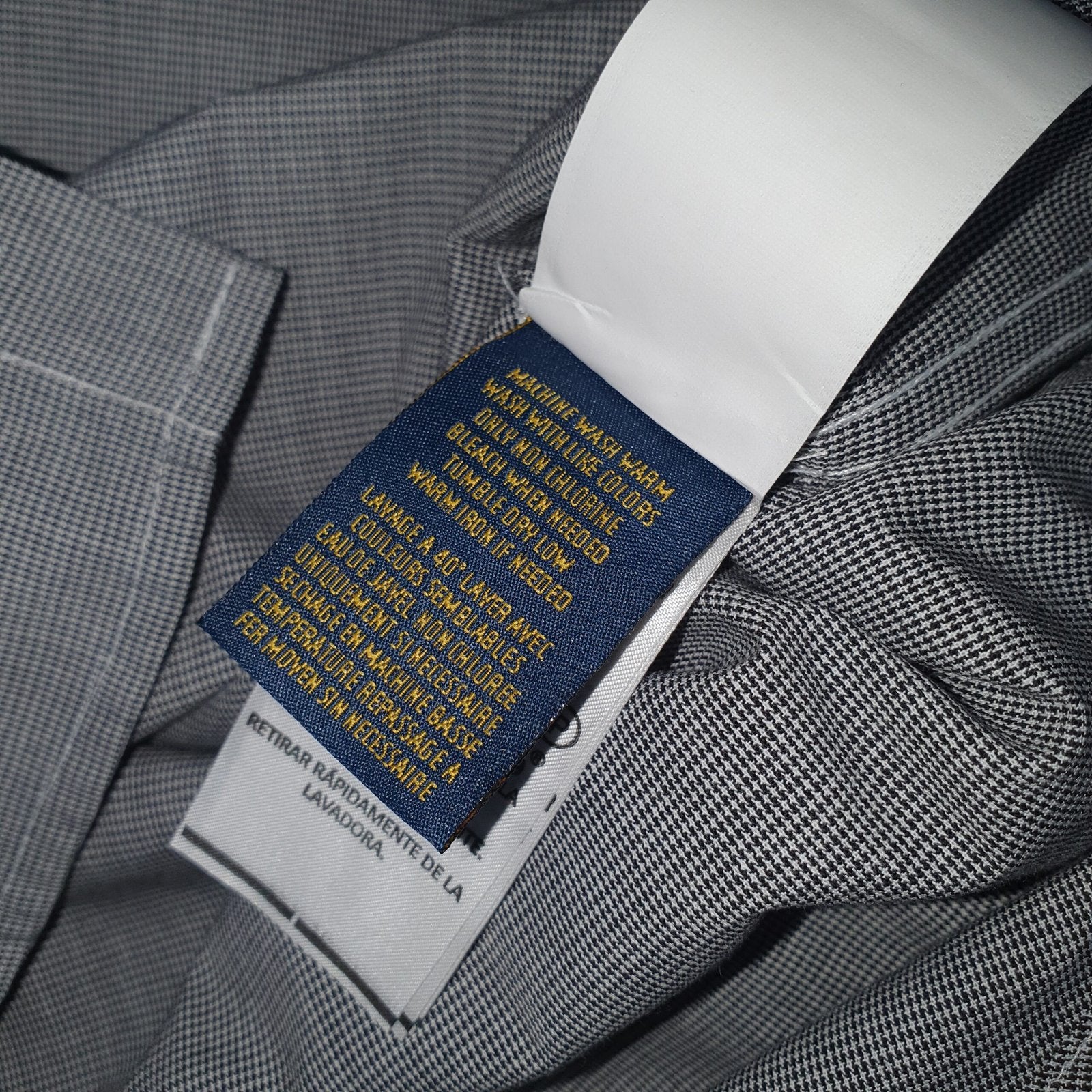 Camisa Ralph Lauren Masculina Tecido Maquinetado Chumbo Pony Lilás