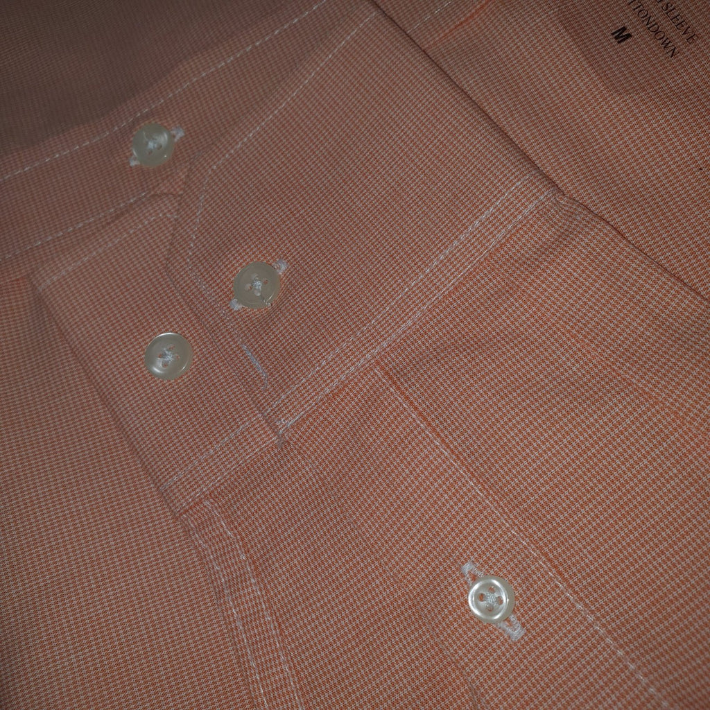 Camisa Ralph Lauren Masculina Tecido Maquinetado Salmão Pony Azul
