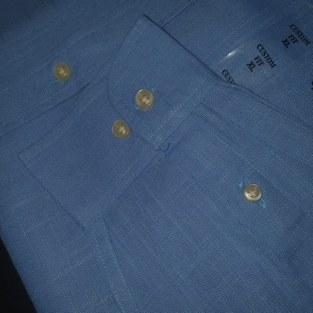 Camisa Ralph Lauren Masculina Linho Azul Celeste Pony Marinho