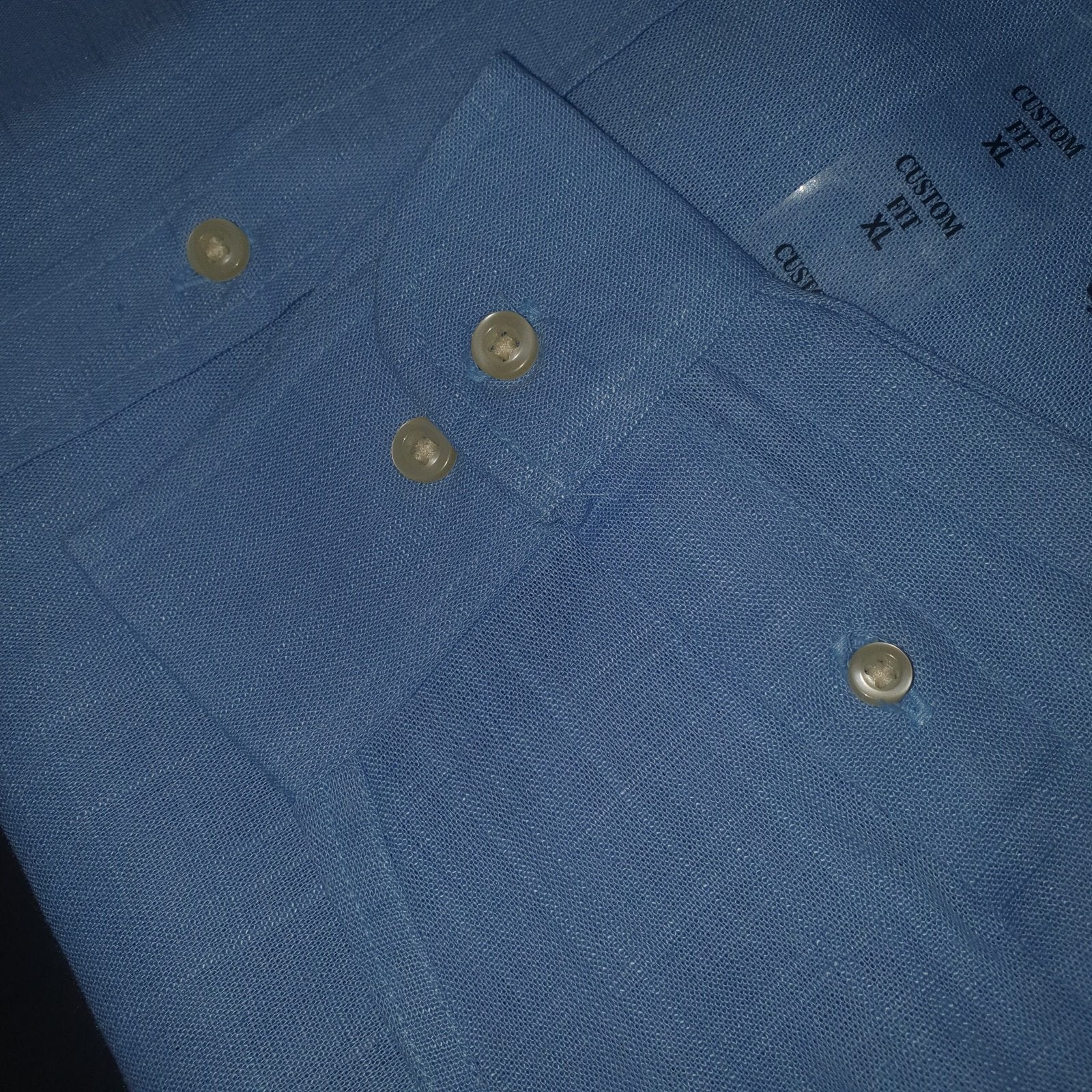 Camisa Ralph Lauren Masculina Linho Azul Celeste Pony Marinho