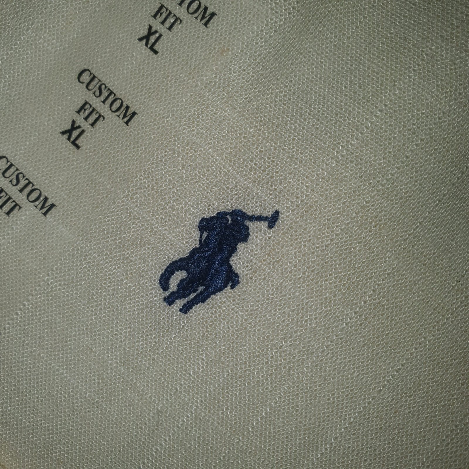 Camisa Ralph Lauren Masculina Linho Amarelo Creme Pony Marinho