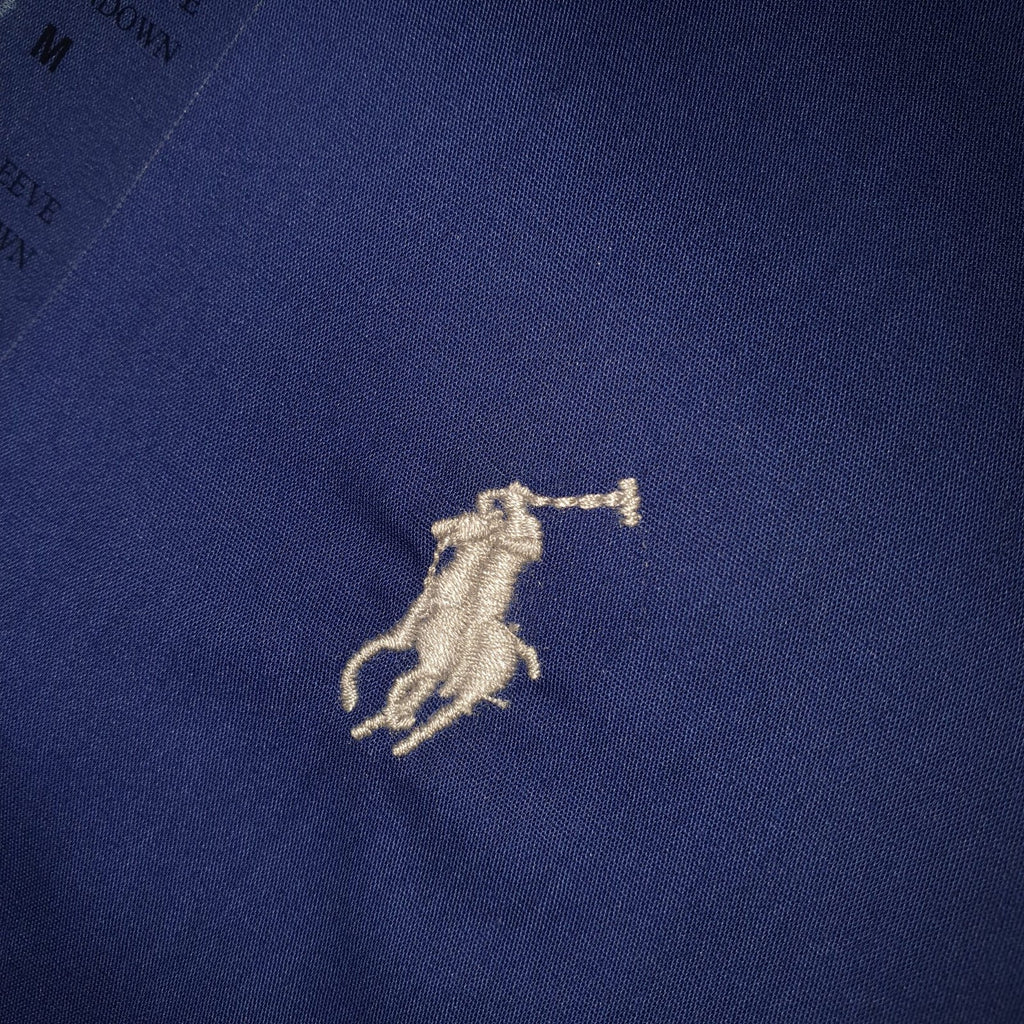 Camisa Ralph Lauren Masculina Algodão Seco Azul Oceano Pony Cinza