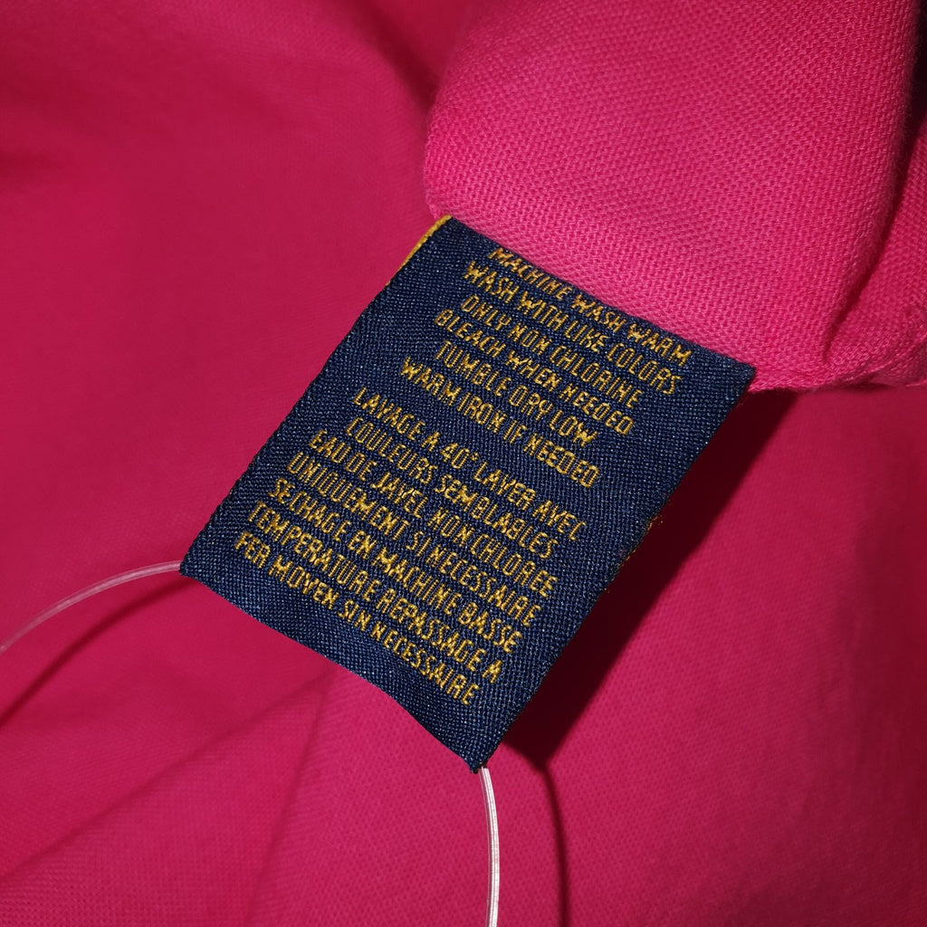 Camisa Ralph Lauren Masculina Oxford Tinturado Rosa Fucsia Pony Celeste