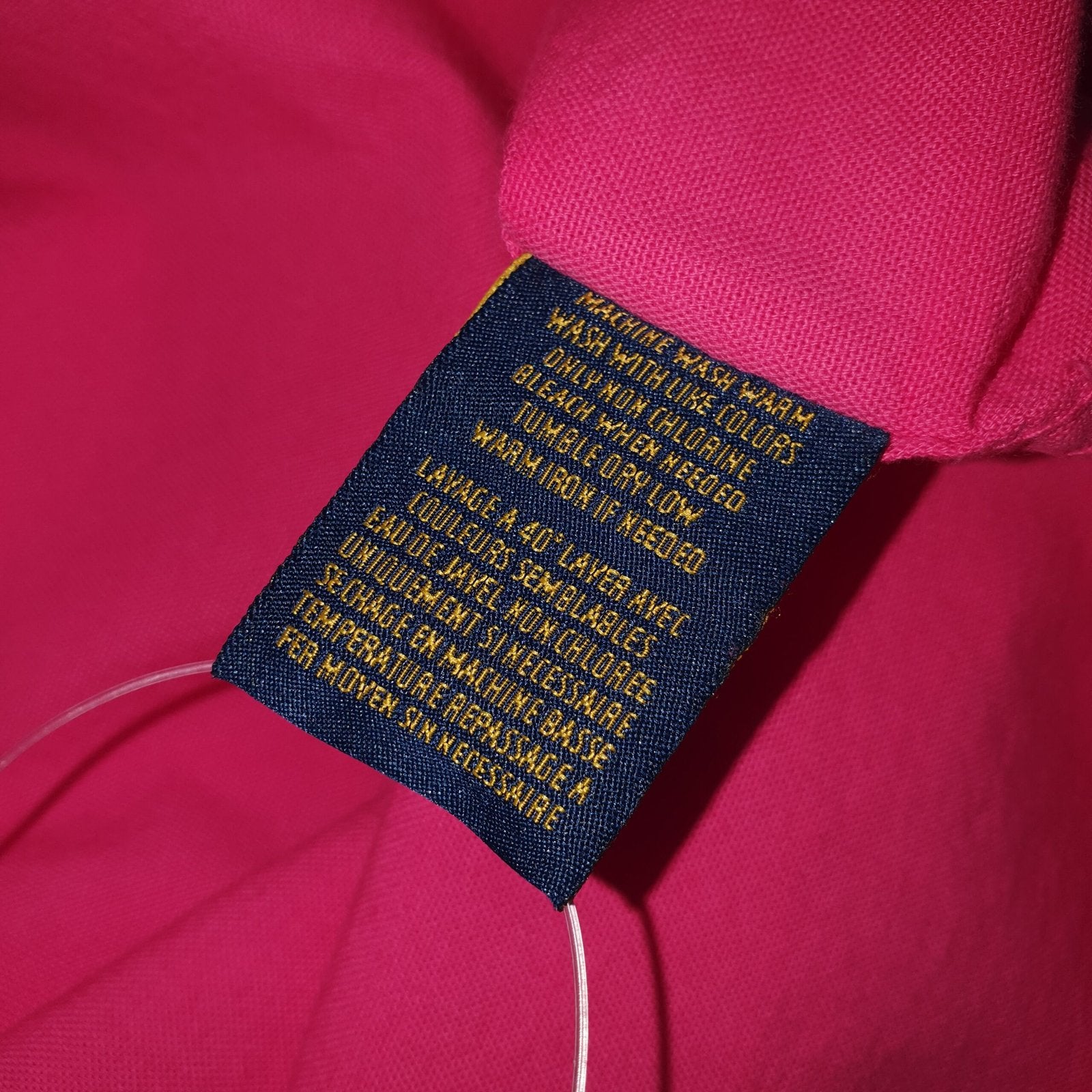 Camisa Ralph Lauren Masculina Oxford Tinturado Rosa Fucsia Pony Celeste