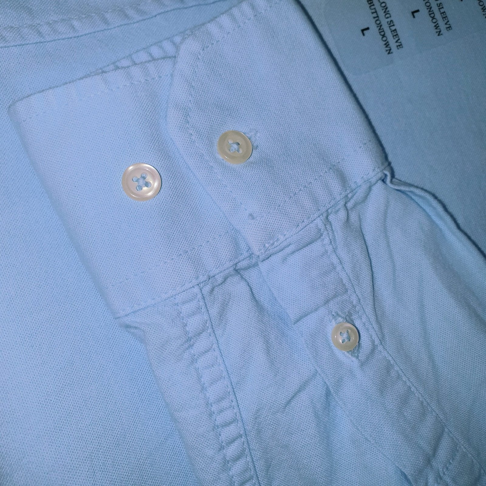 Camisa Ralph Lauren Masculina Oxford Tinturado Azul Bebê Pony Azul