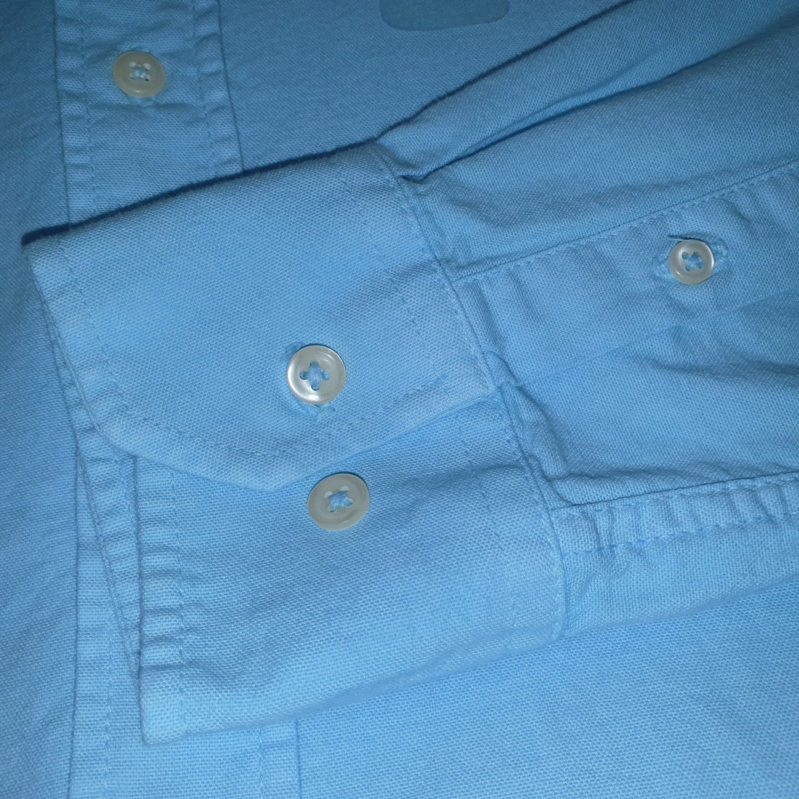 Camisa Ralph Lauren Masculina Oxford Tinturado Azul Bebê Pony Rosa