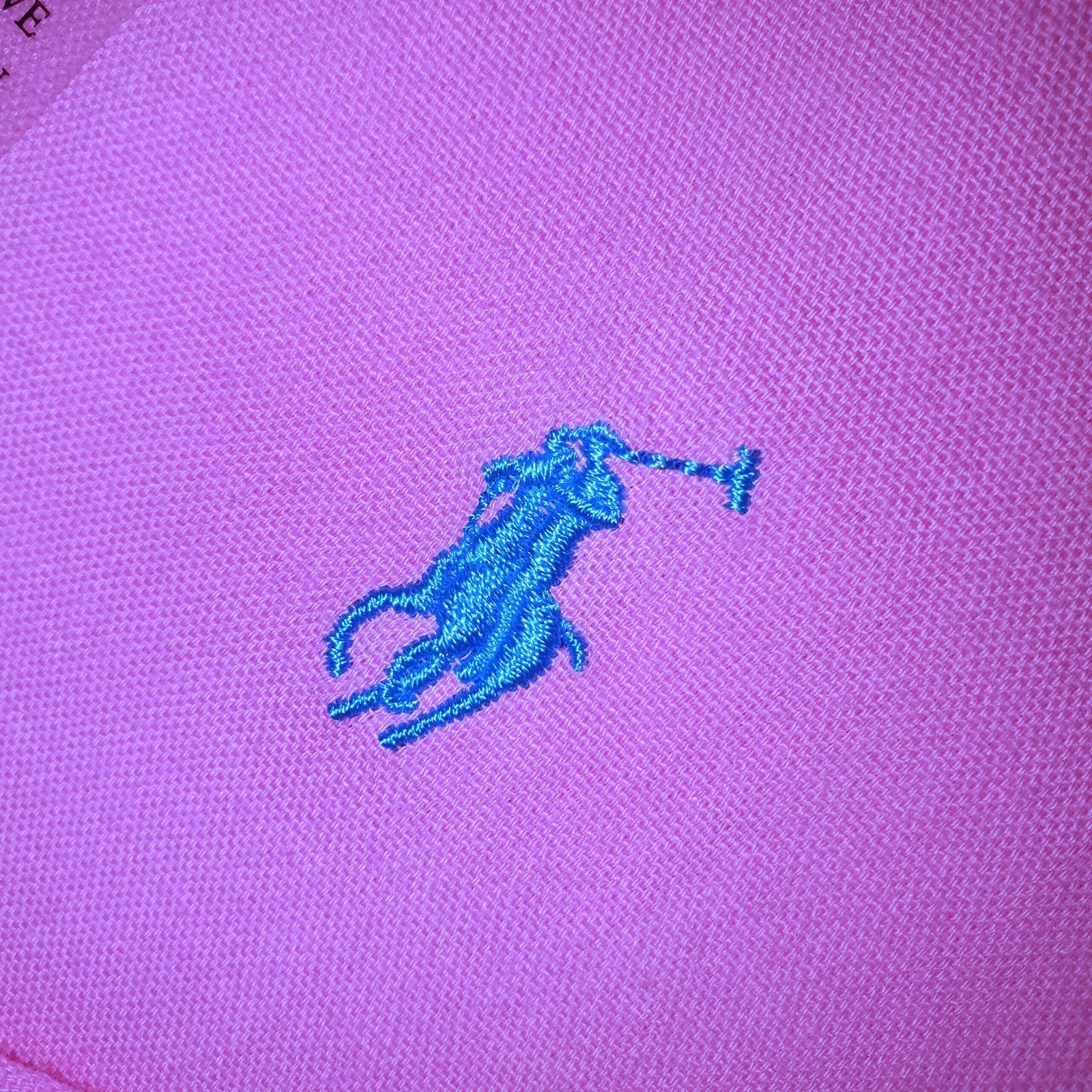 Camisa Ralph Lauren Masculina Oxford Tinturado Rosa Pony Celeste