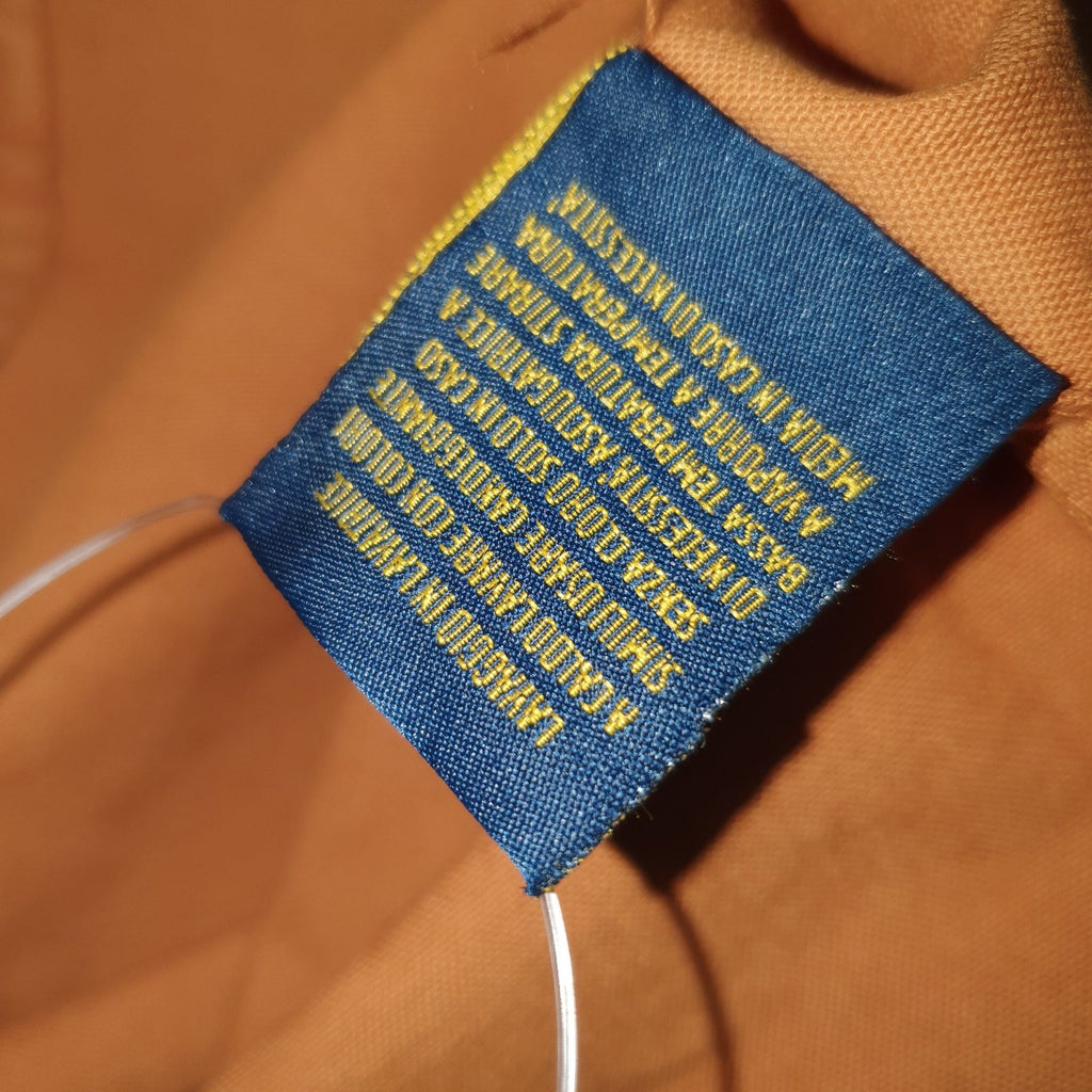 Camisa Ralph Lauren Masculina Oxford Tinturado Caramelo Pony Azul
