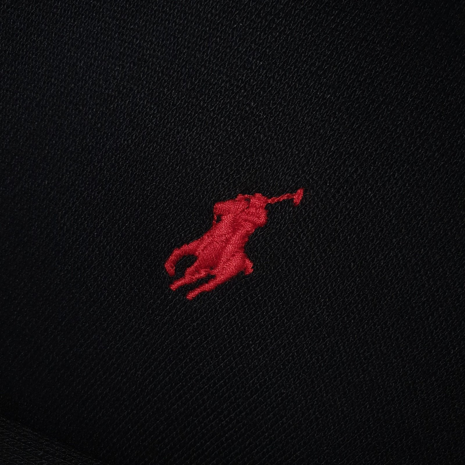 Suéter Ralph Lauren Masculino Preto Puro Algodão Pony Vermelho