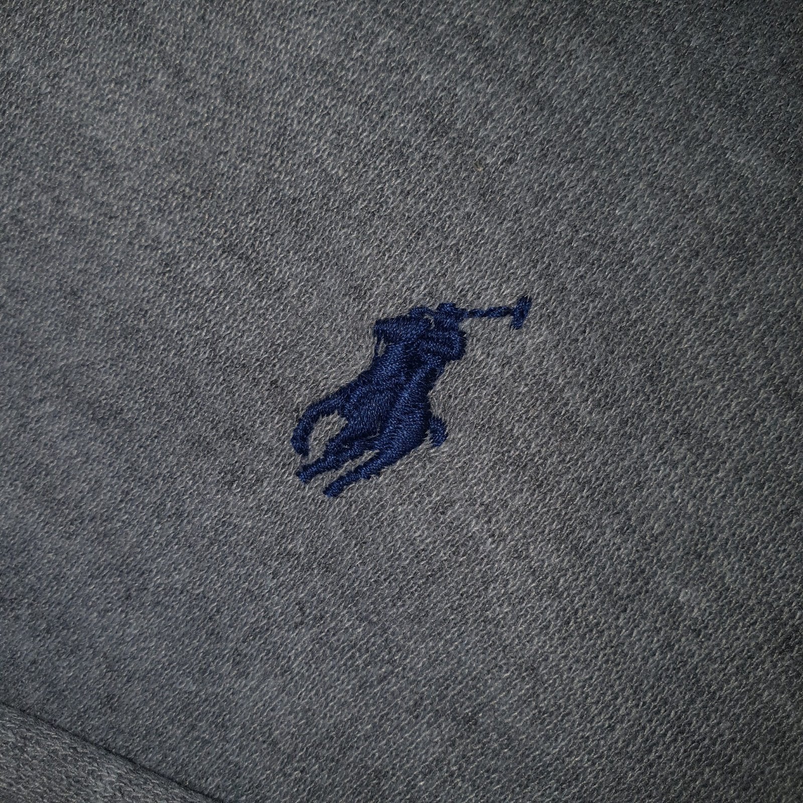 Suéter Ralph Lauren Masculino Cinza Puro Algodão Pony Marinho
