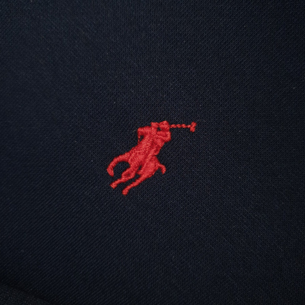 Moletom Zipper Ralph Lauren Masculino Marinho Pony Vermelho Clássico