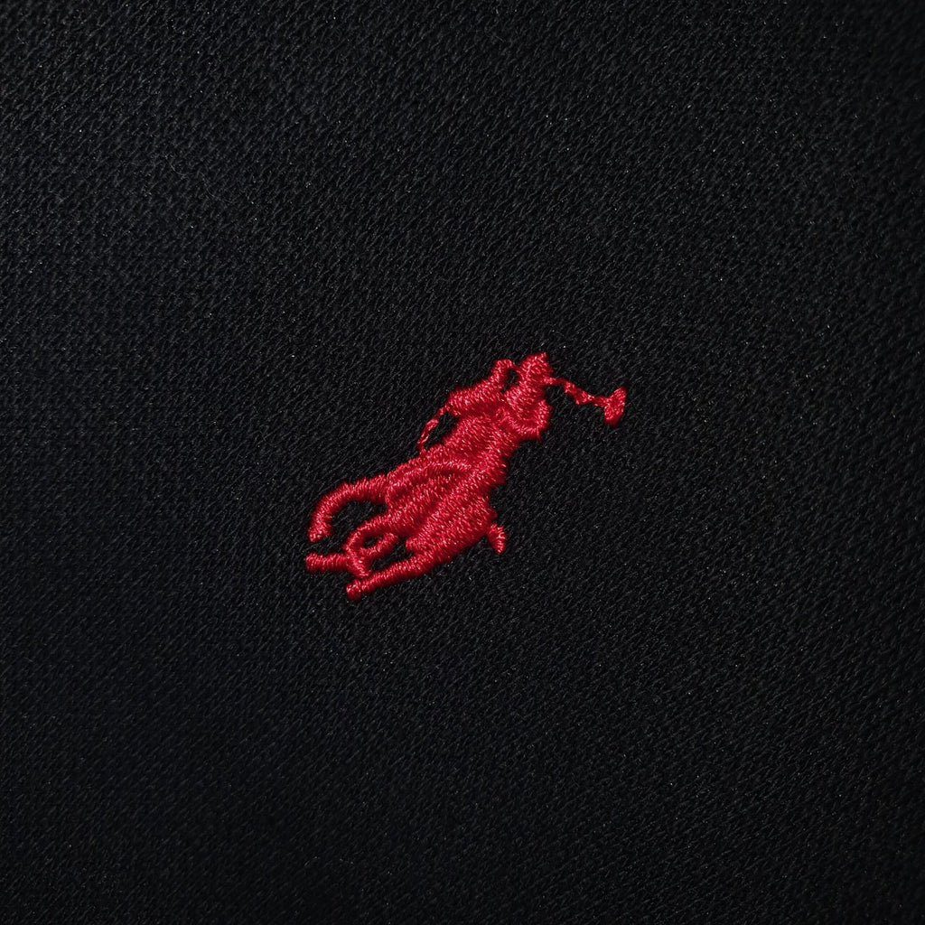 Moletom Ralph Lauren Masculino Preto Pony Vermelho