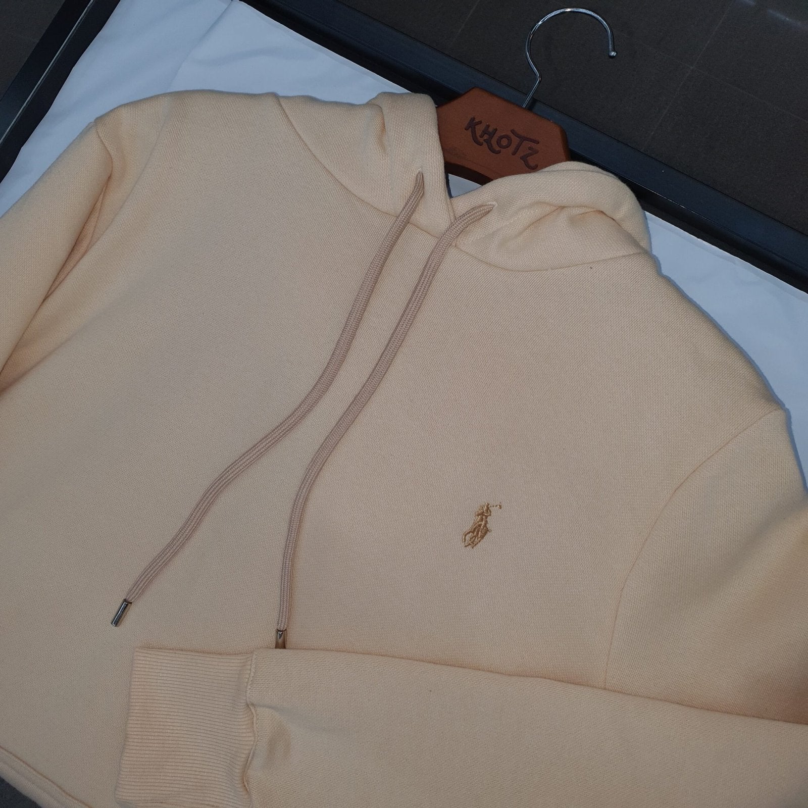 Moletom Ralph Lauren Masculino Creme Pony Dourado