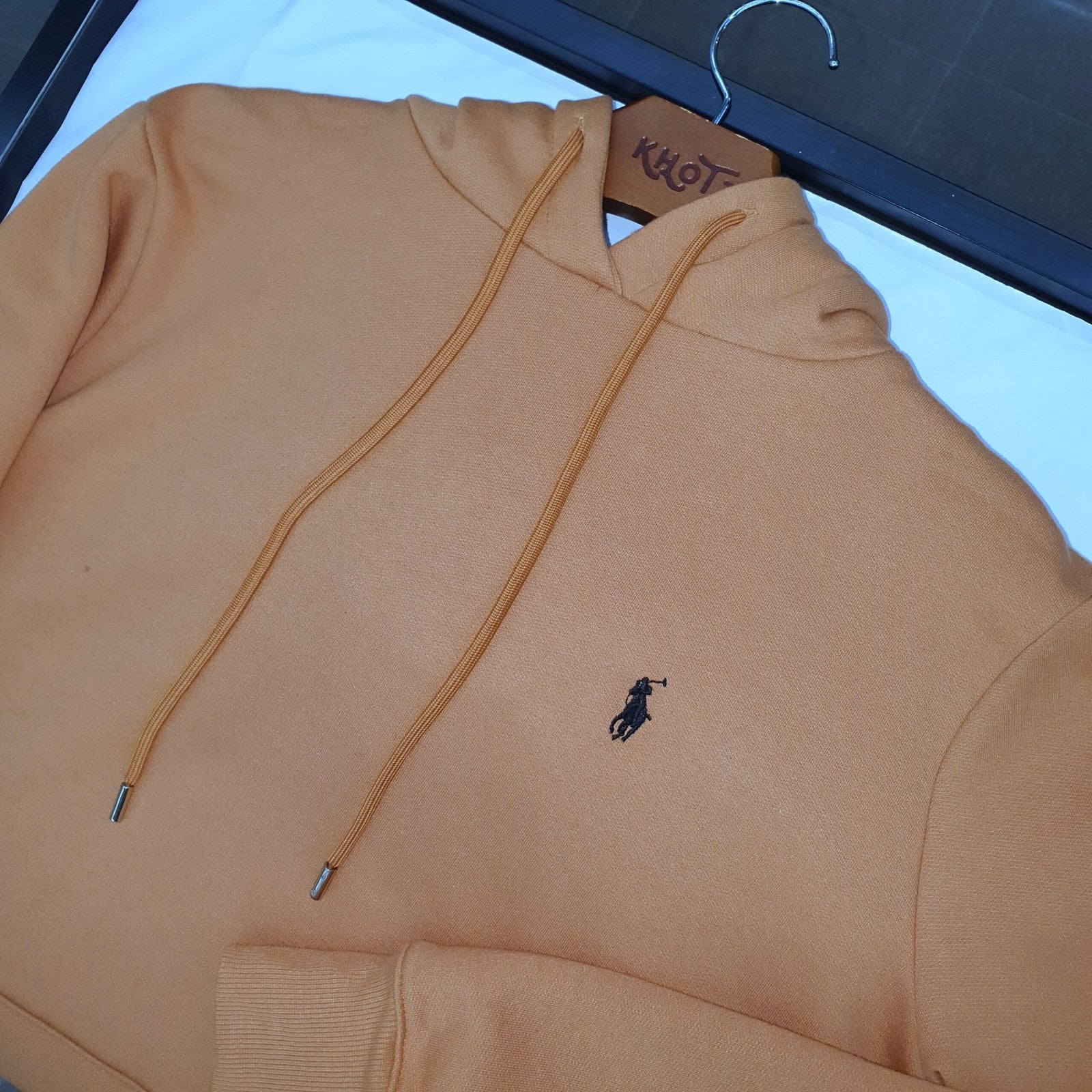Moletom Ralph Lauren Masculino Mostarda Pony Preto