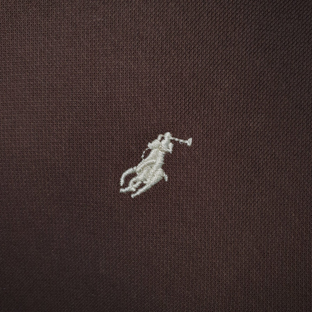 Moletom Ralph Lauren Masculino Marrom Pony Branco
