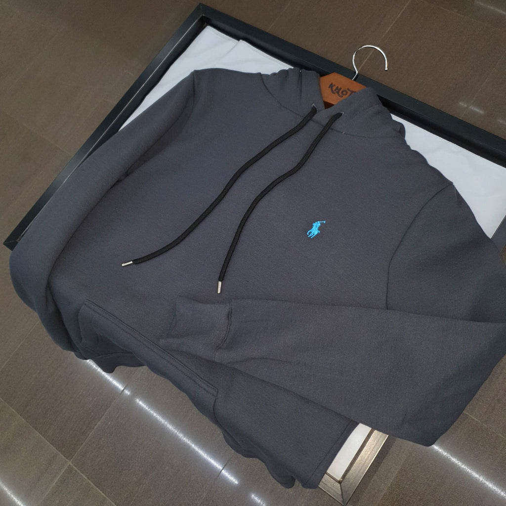 Moletom Ralph Lauren Masculino Cinza Pony Verde Água