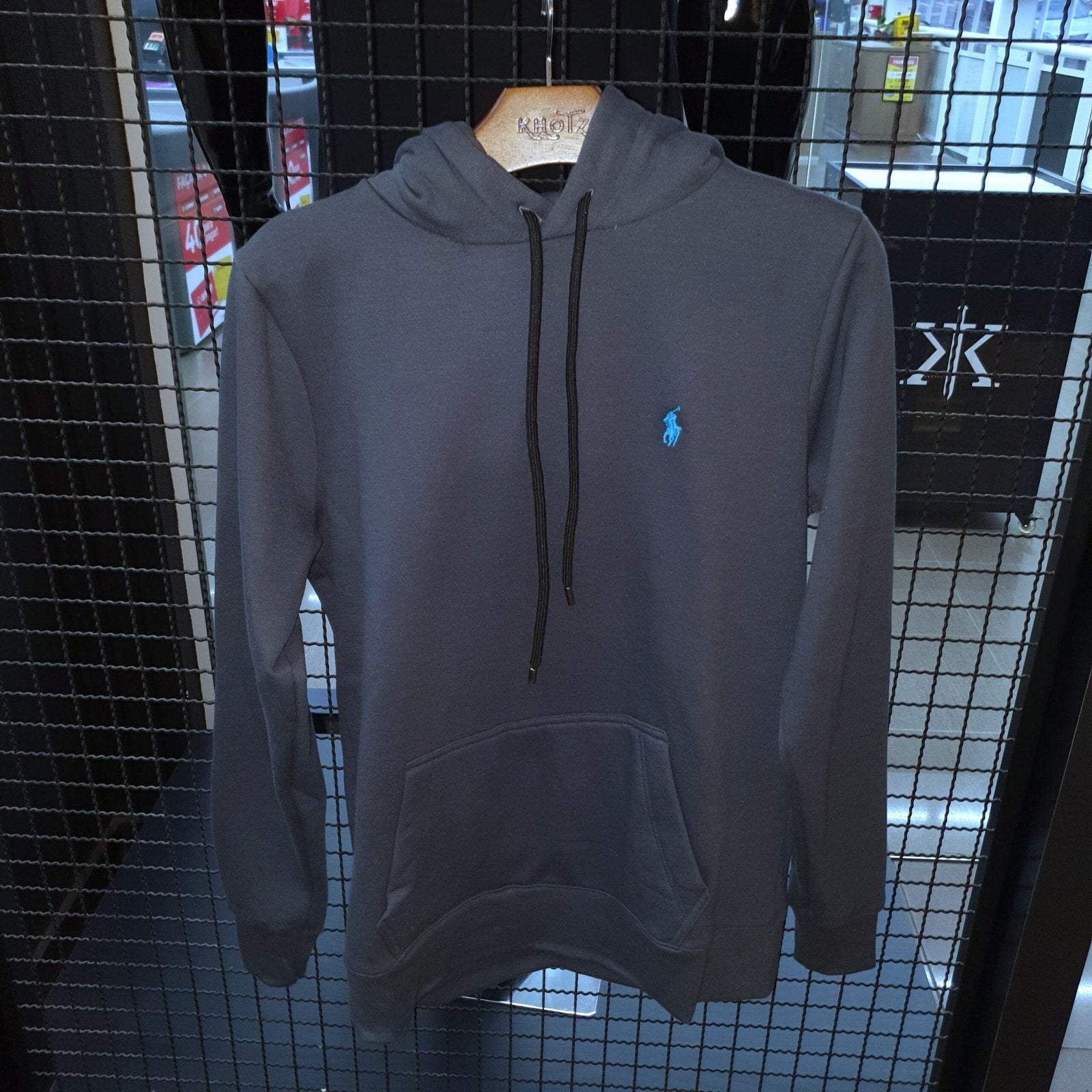Moletom Ralph Lauren Masculino Cinza Pony Verde Água