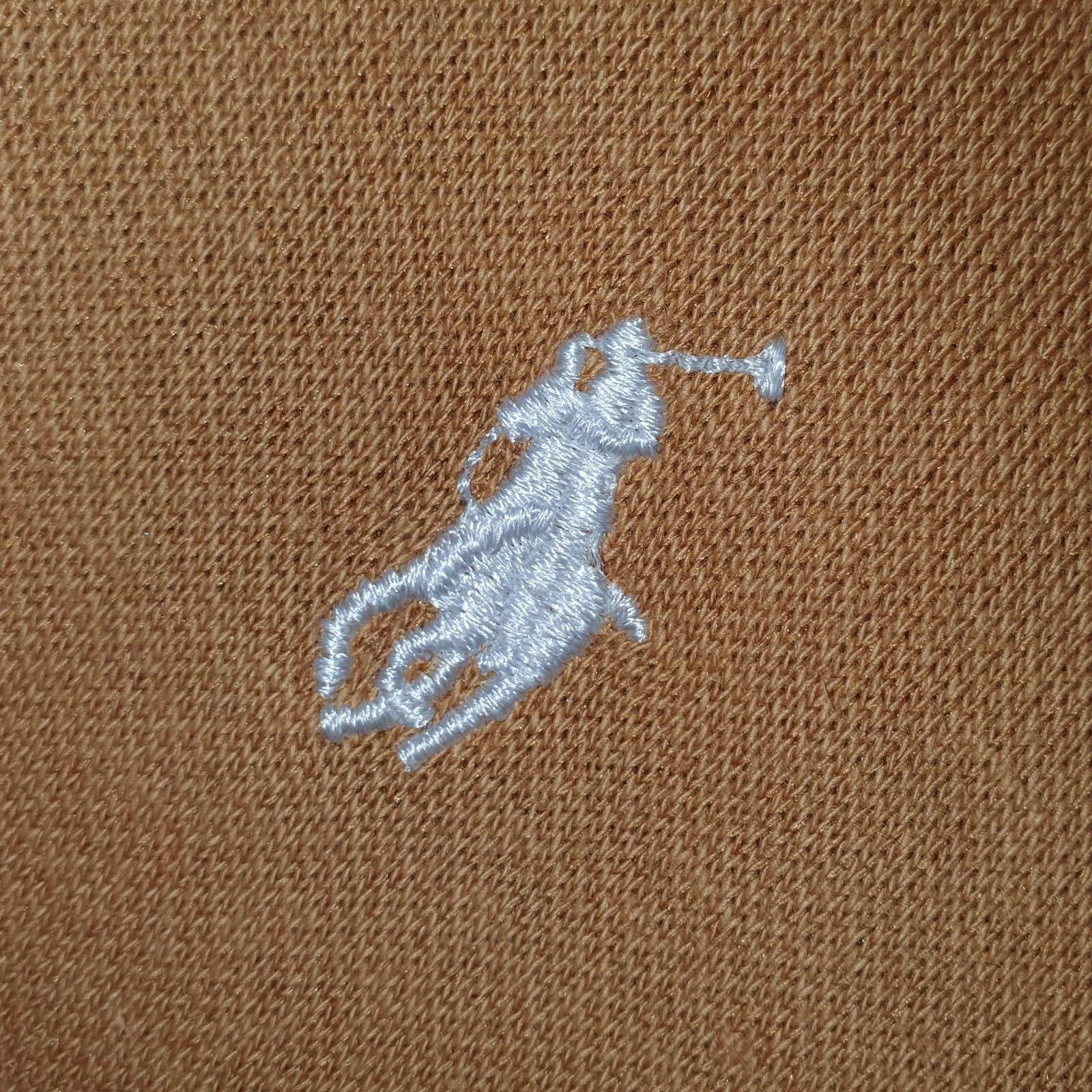 Moletom Ralph Lauren Masculino Caramelo Pony Branco