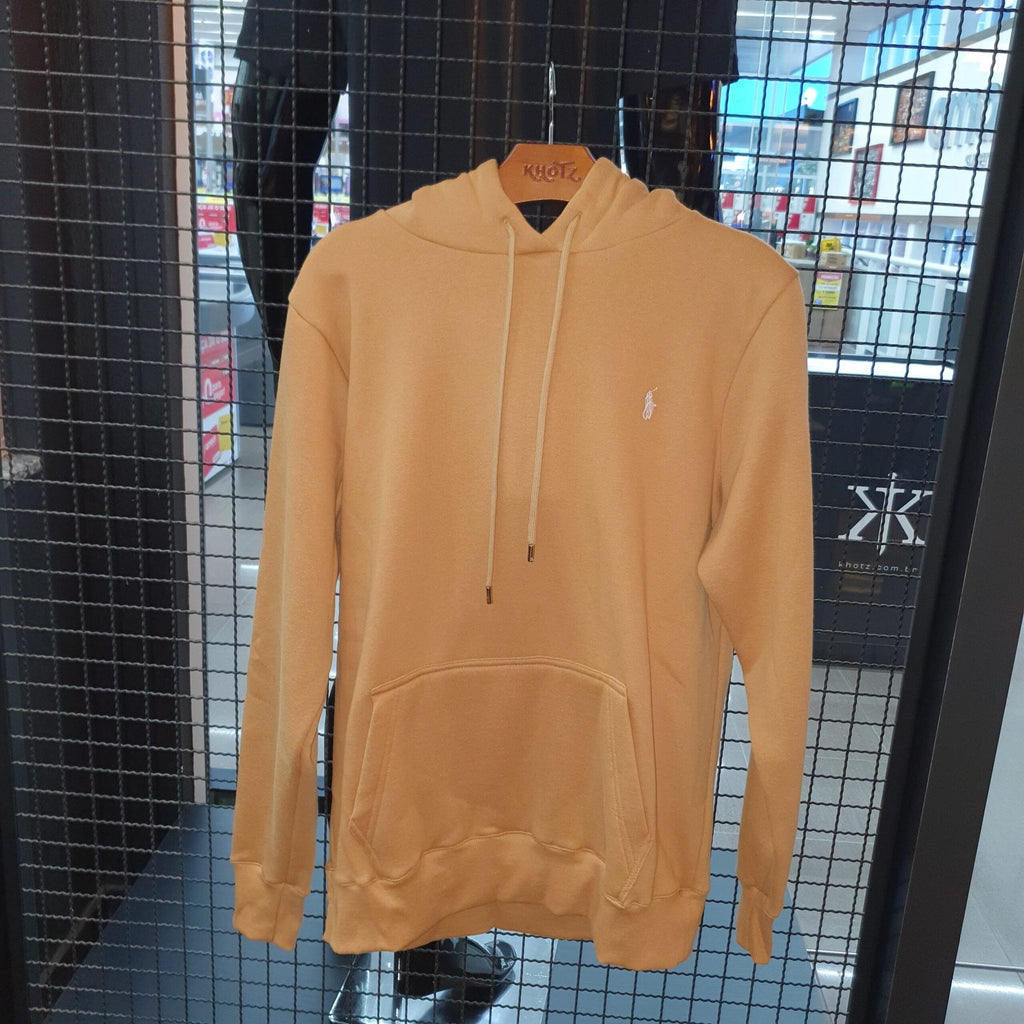 Moletom Ralph Lauren Masculino Caramelo Pony Branco