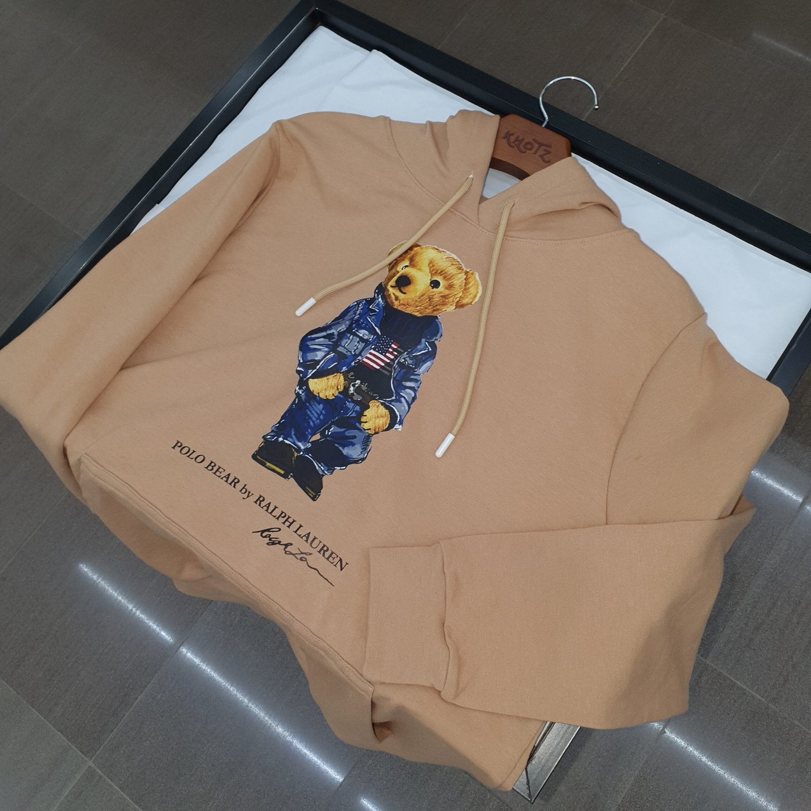 Moletom Ralph Lauren Masculino Bege Modelo Bear
