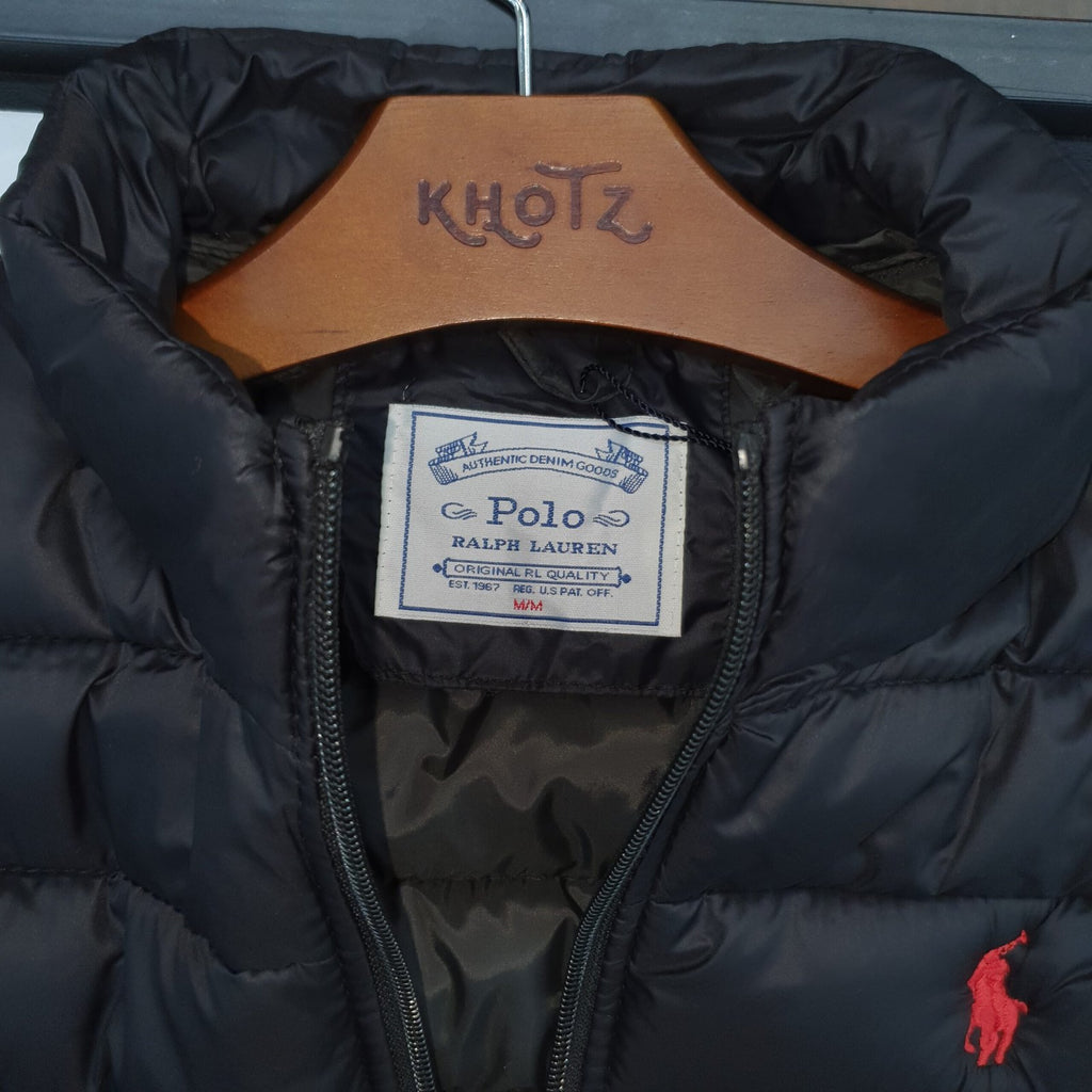 Colete Ralph Lauren Confortável e Exclusivo Preto com Pony Vermelho