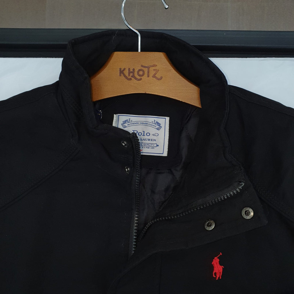 Jaqueta Sarja Ralph Lauren Masculina Inverno Rigoroso Preta com Pony Vermelho